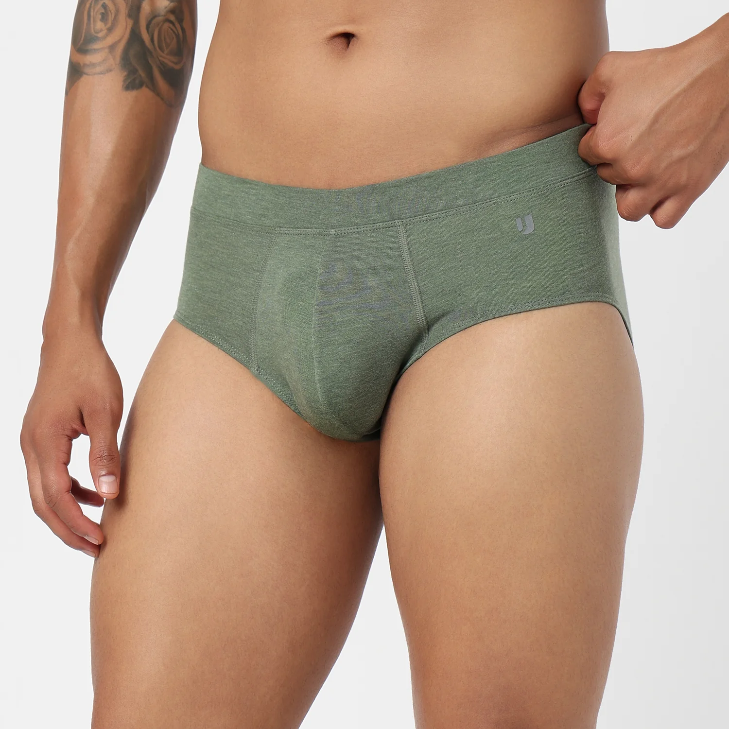 Underjeans Olive Spandex Brief - Image 3