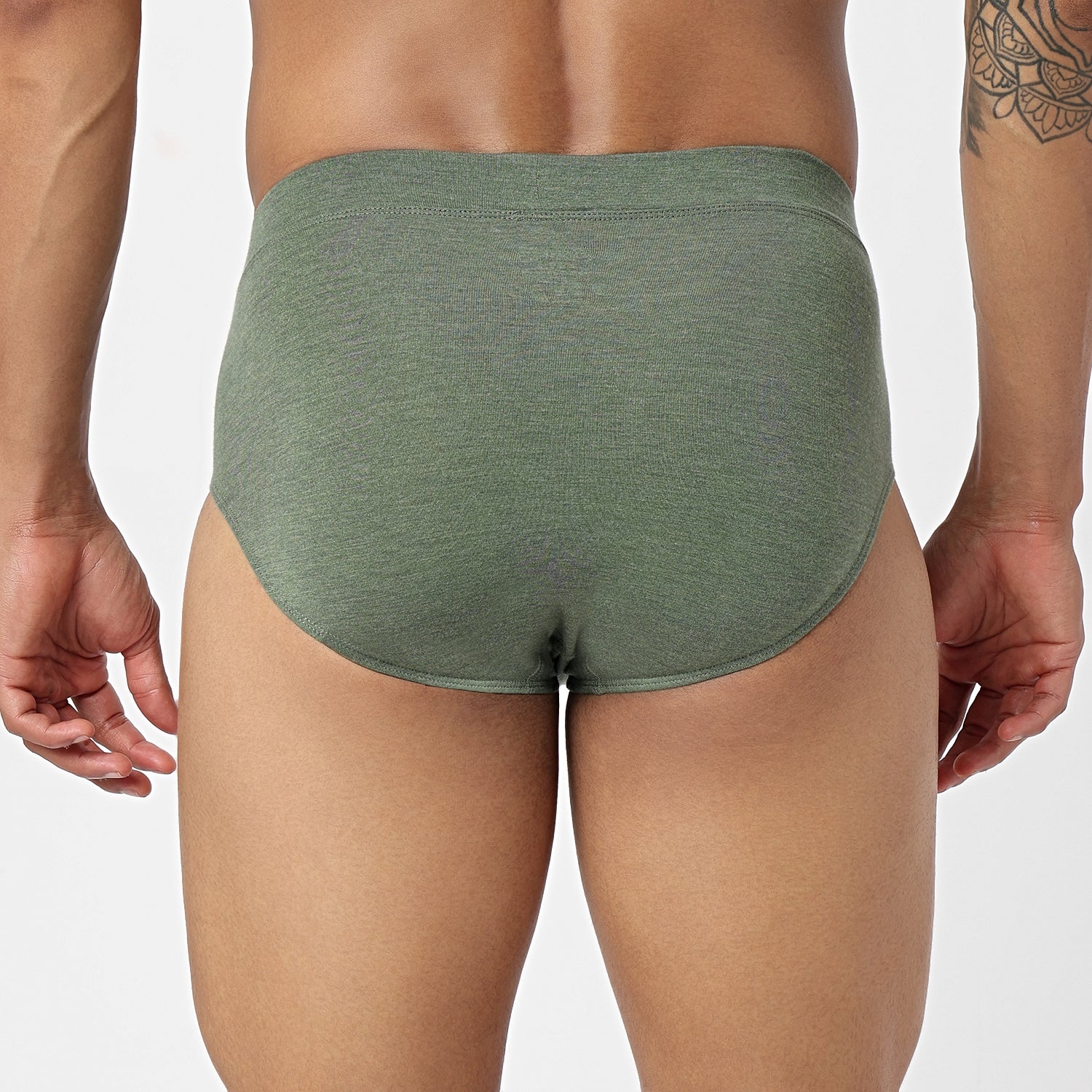 Underjeans Olive Spandex Brief - Image 4