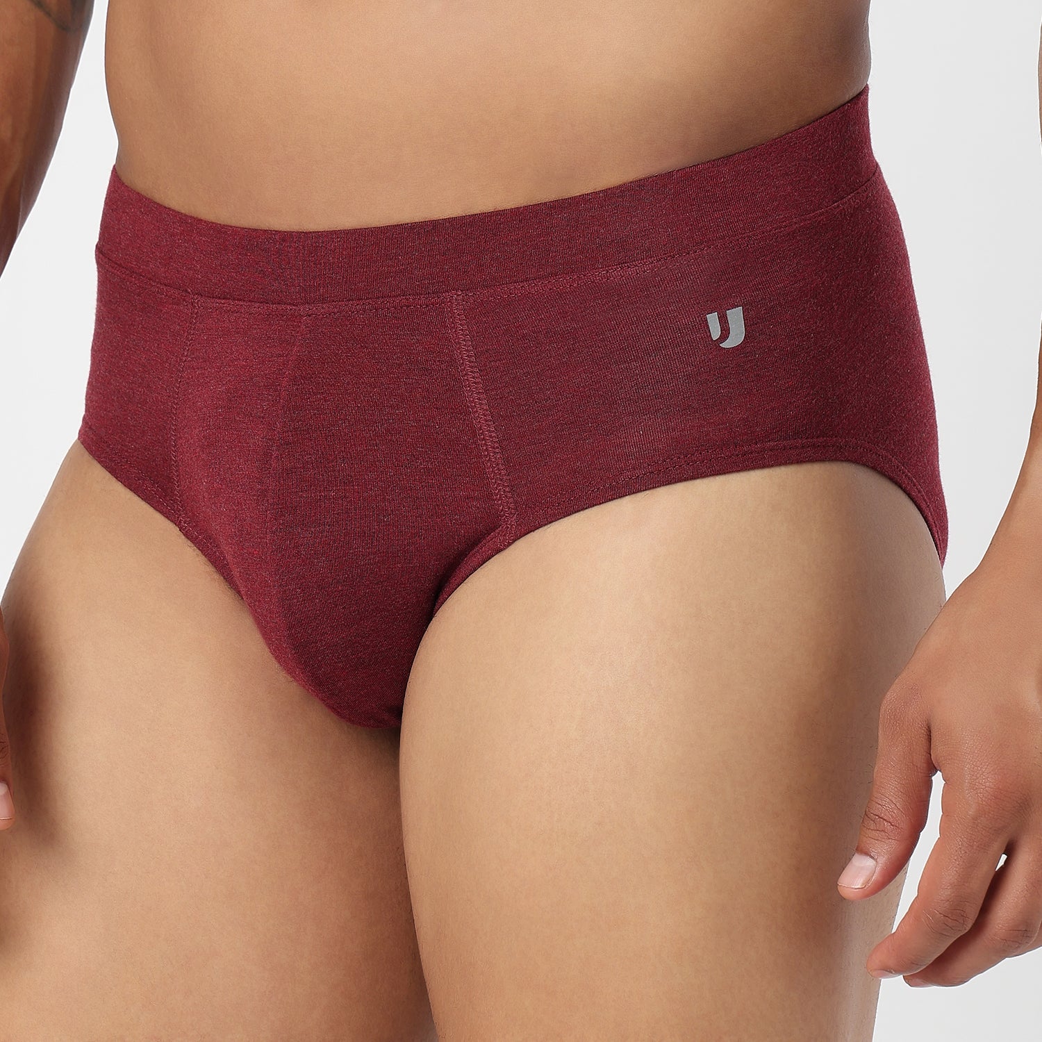 Underjeans Maroon Spandex Brief - Image 5