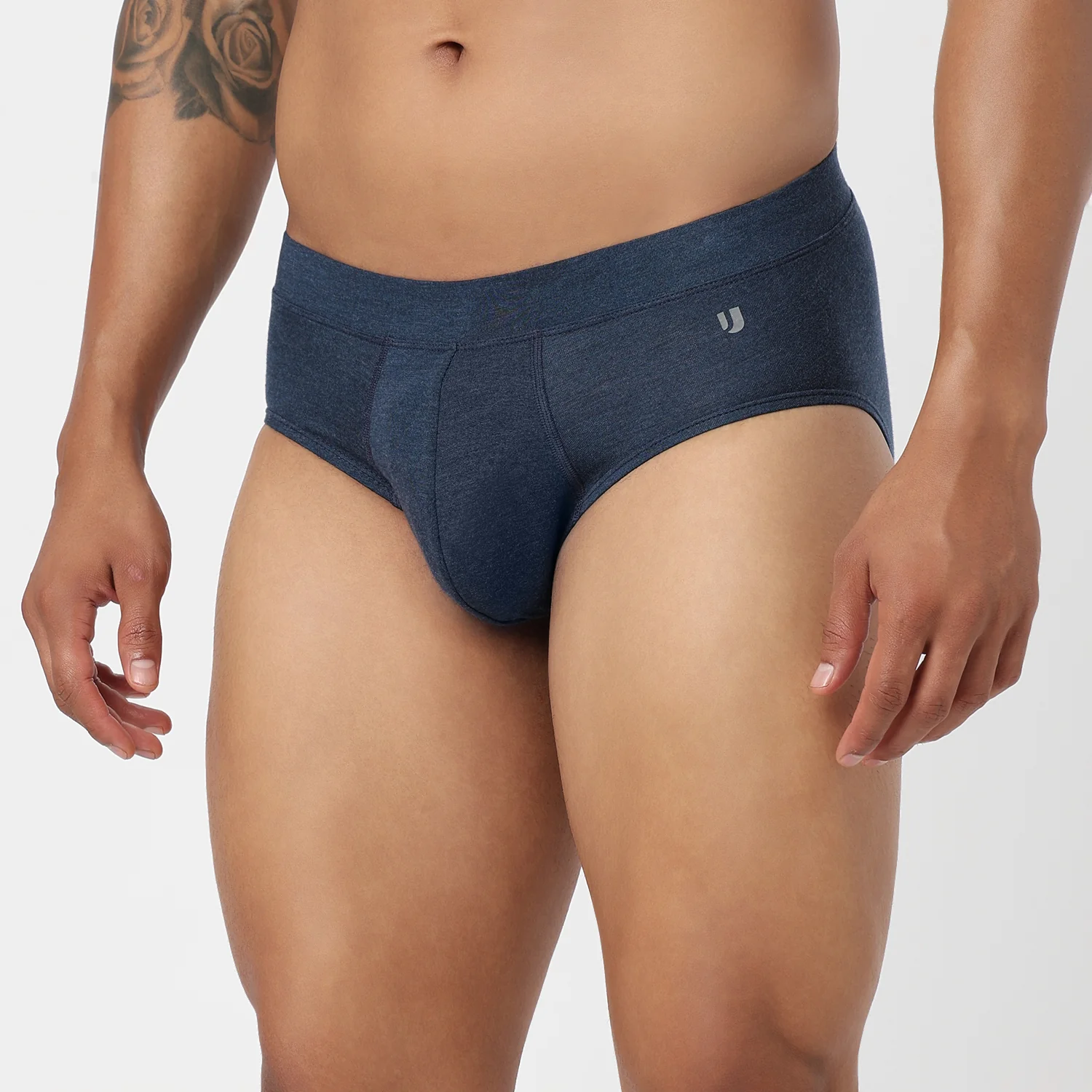 Underjeans Navy Spandex Brief - Image 3