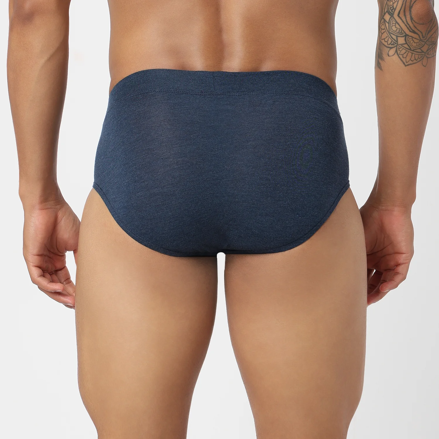 Underjeans Navy Spandex Brief - Image 4