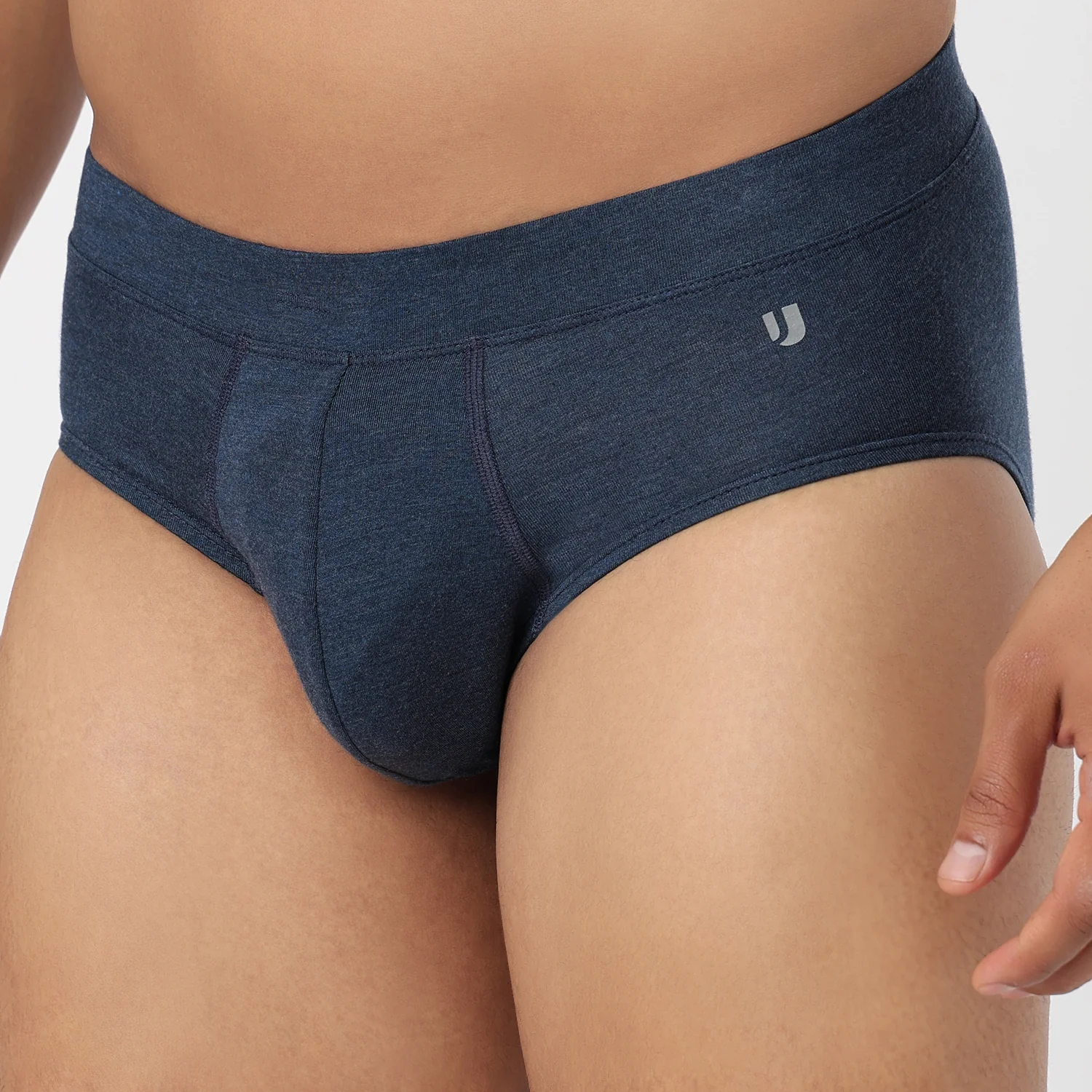 Underjeans Navy Spandex Brief - Image 5
