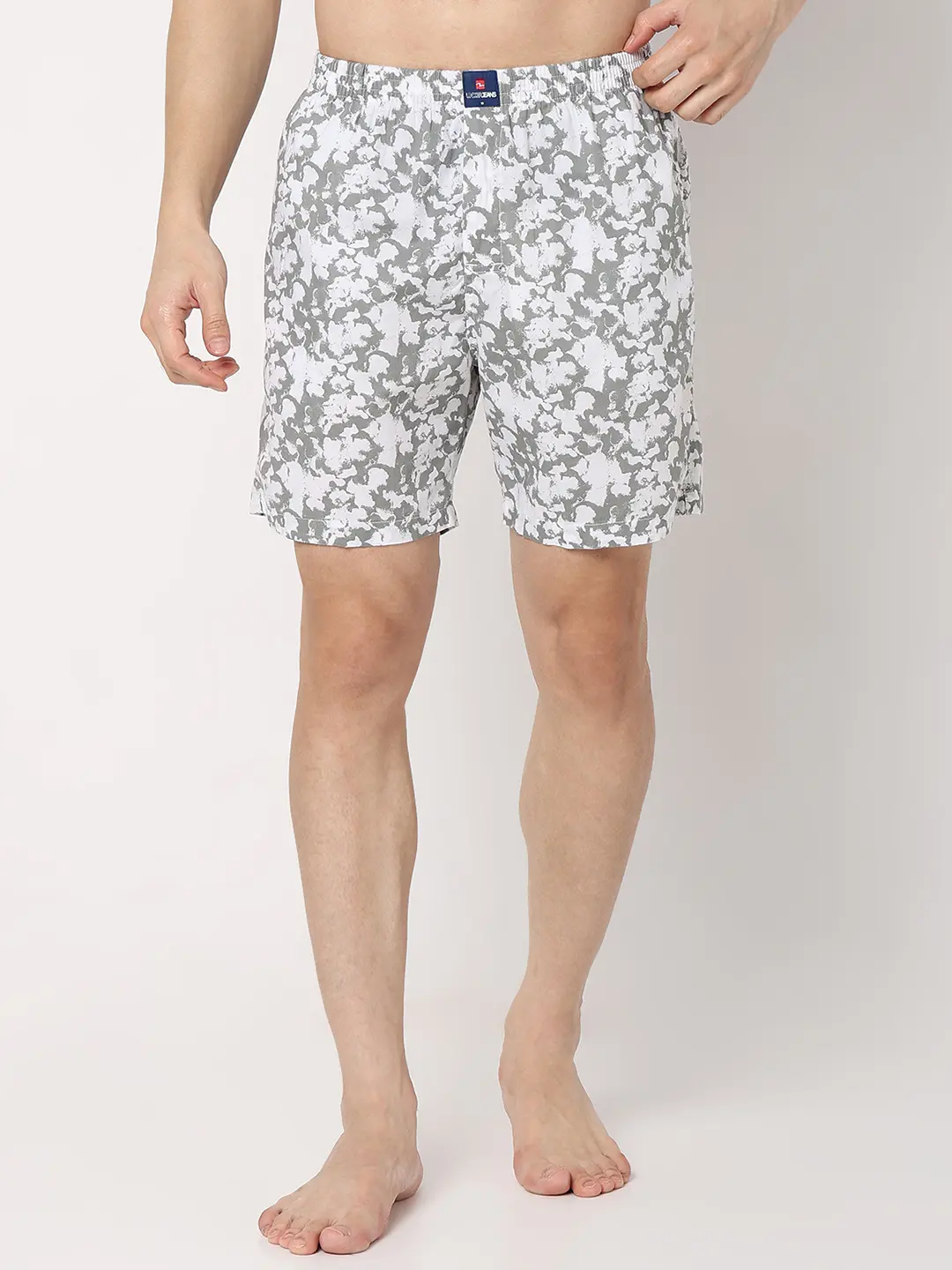 Underjeans White Cotton Blend Regular Fit Boxer Shorts - Image 2