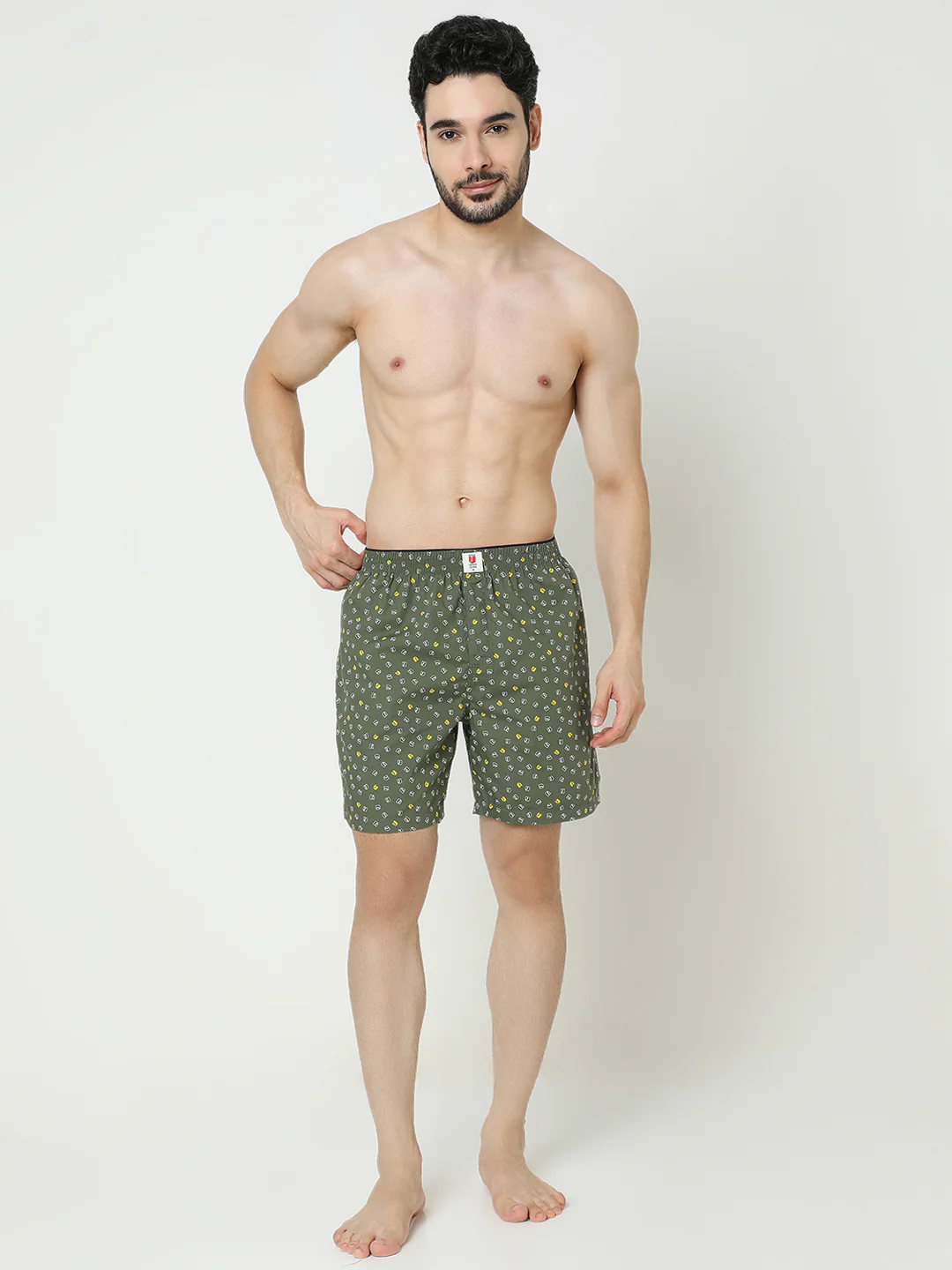 Underjeans Cotton Olive Boxers