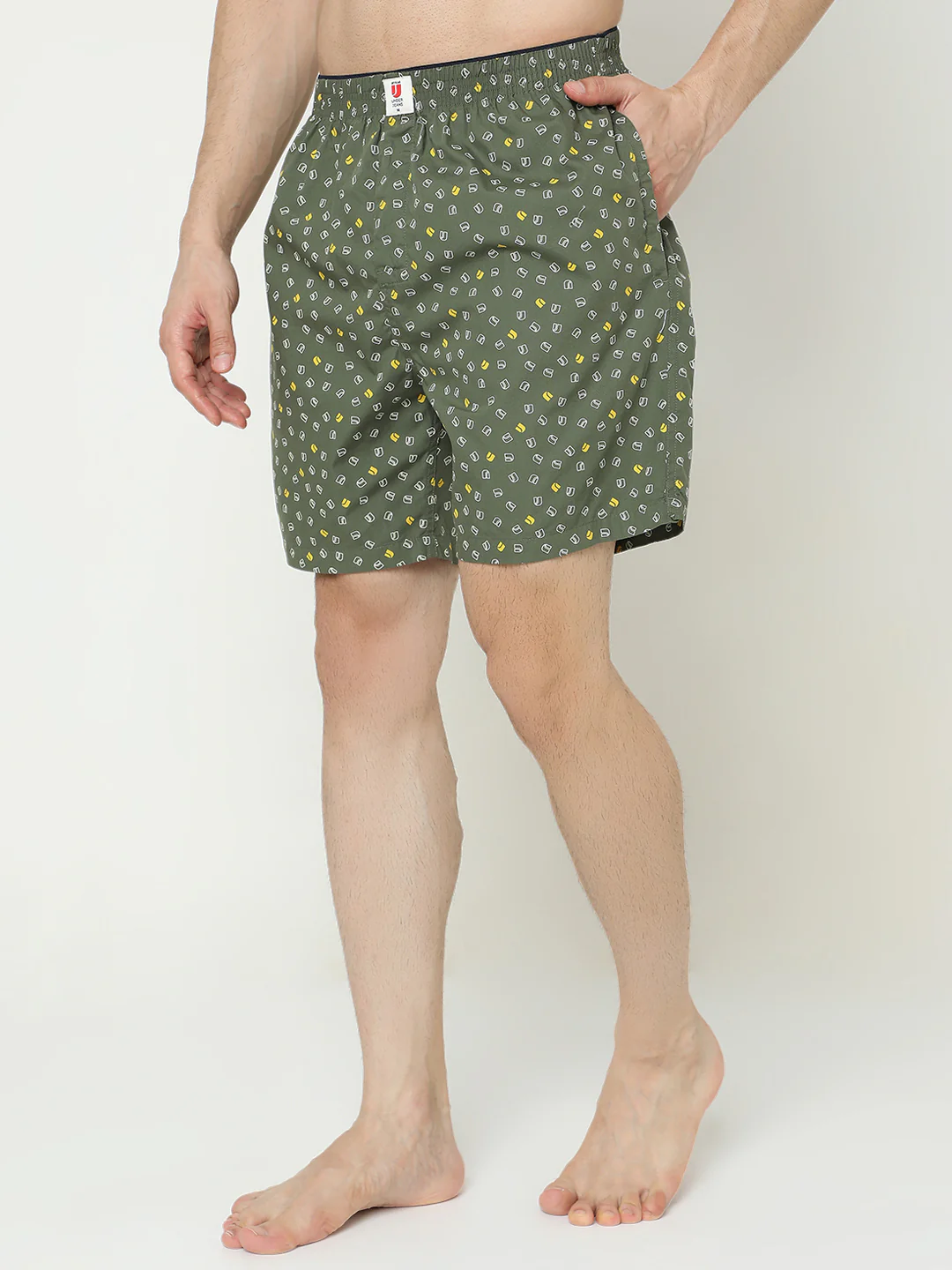 Underjeans Cotton Olive Boxers - Image 4