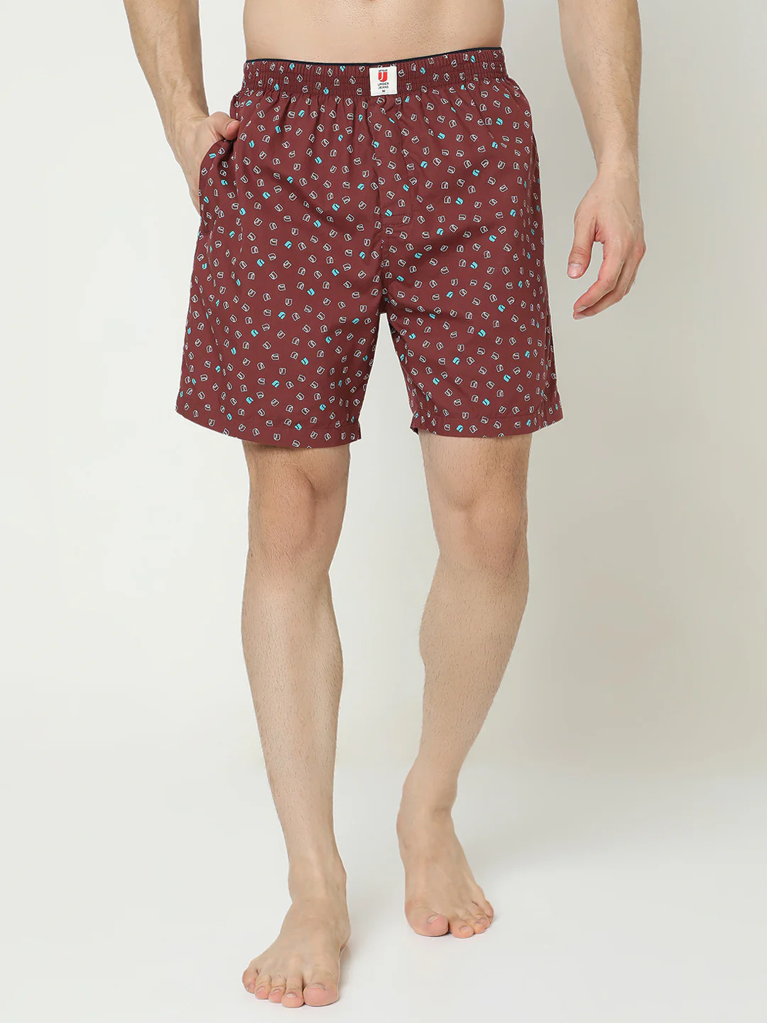Underjeans Cotton Wine Boxers - Image 2