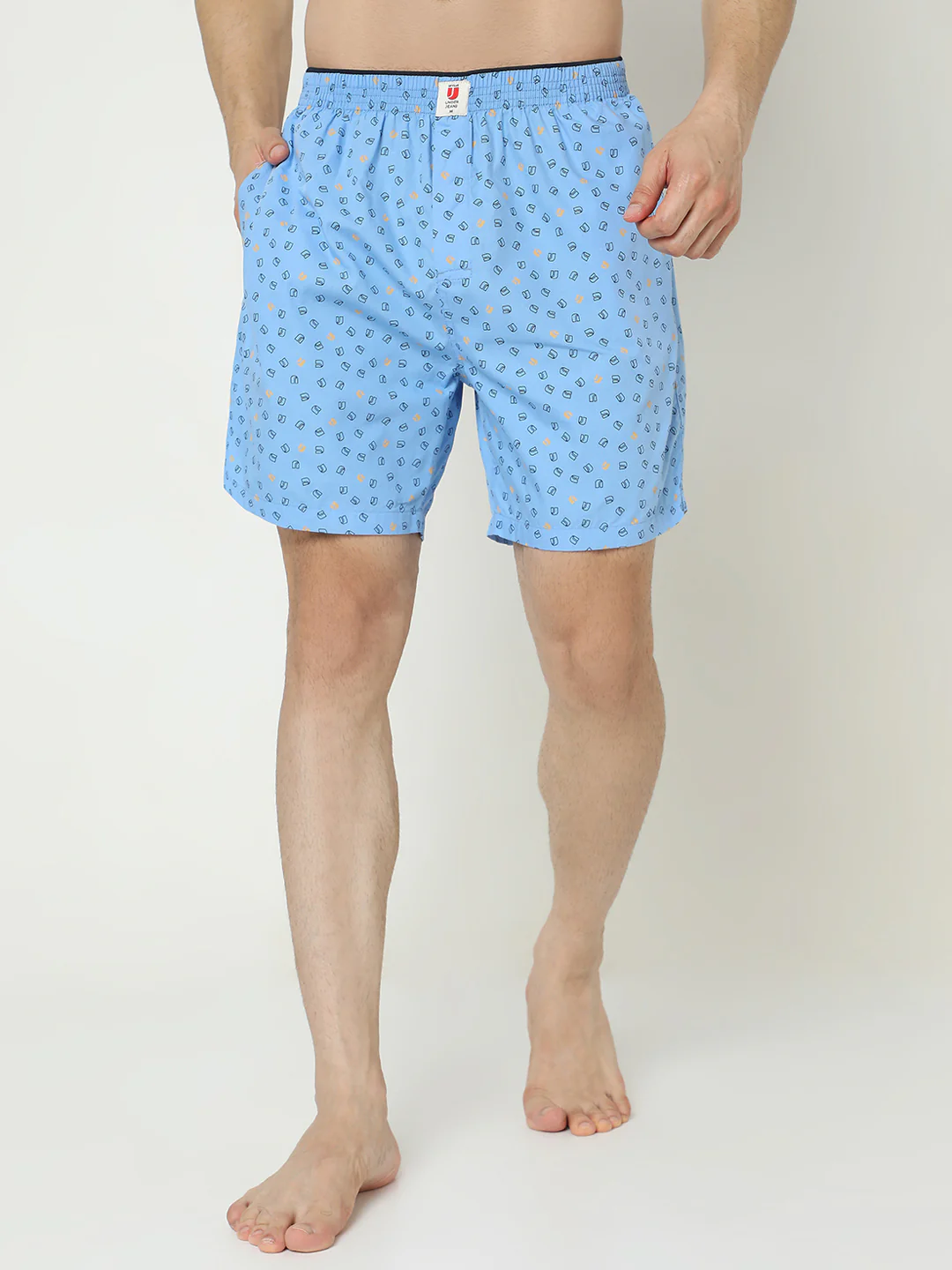 Underjeans Cotton Blue Boxers - Image 2