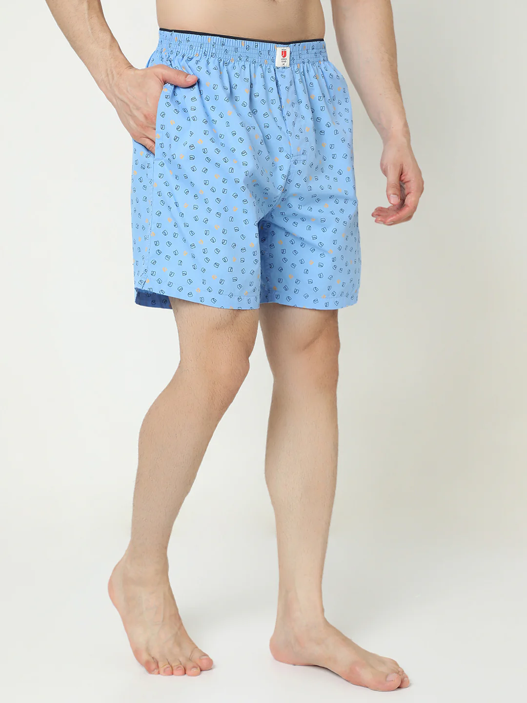 Underjeans Cotton Blue Boxers - Image 4