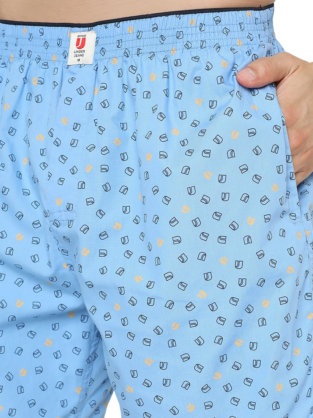 Underjeans Cotton Blue Boxers - Image 6