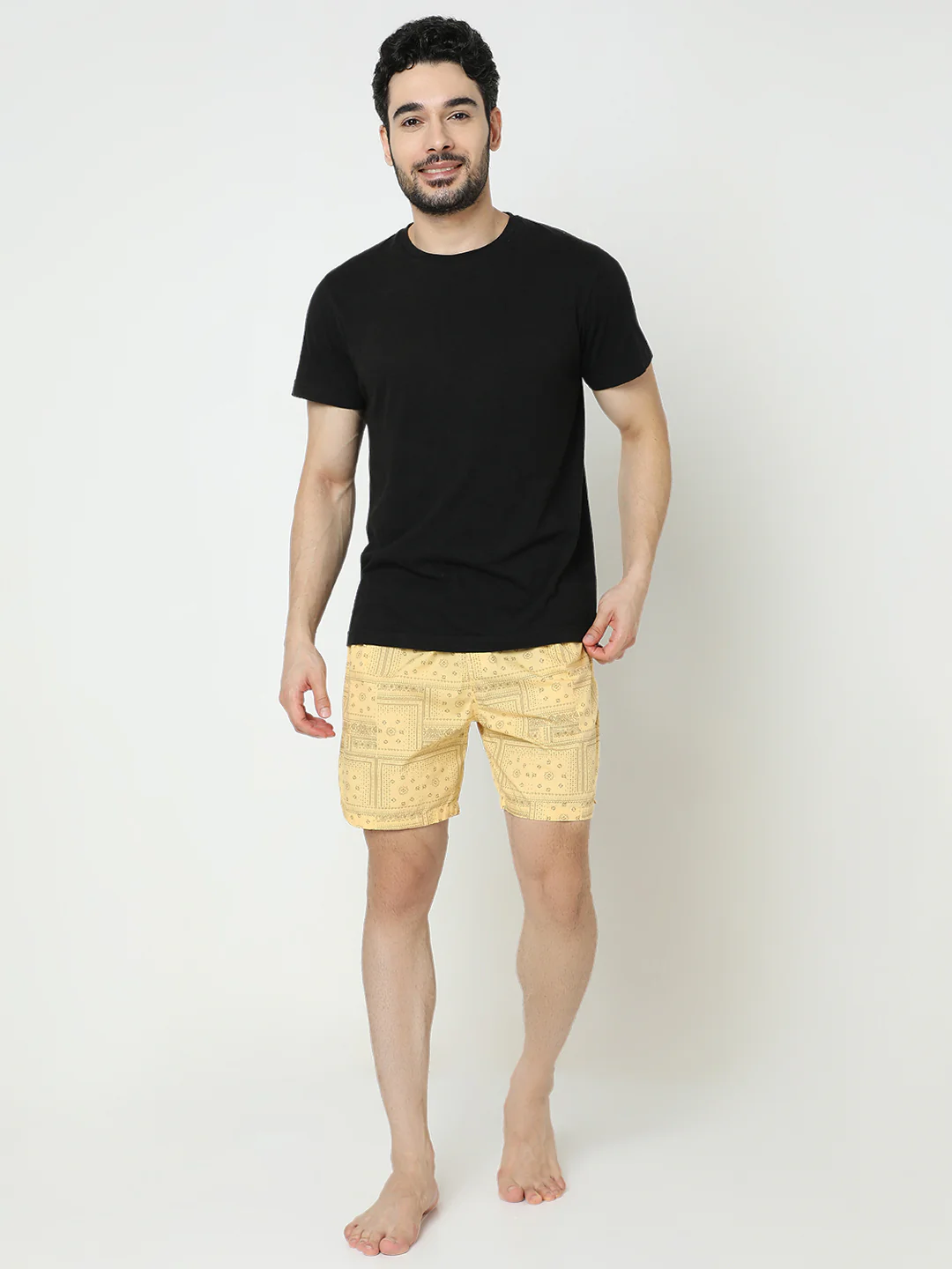 Underjeans Cotton Yellow Brown Boxers