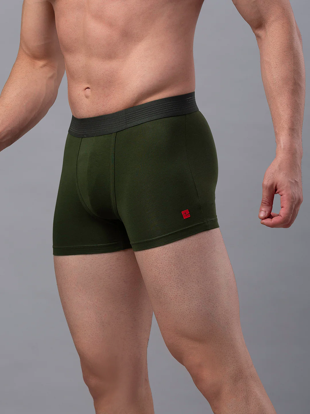 Underjeans Pack Of 2 Cotton Blend Olive Trunks - Image 5