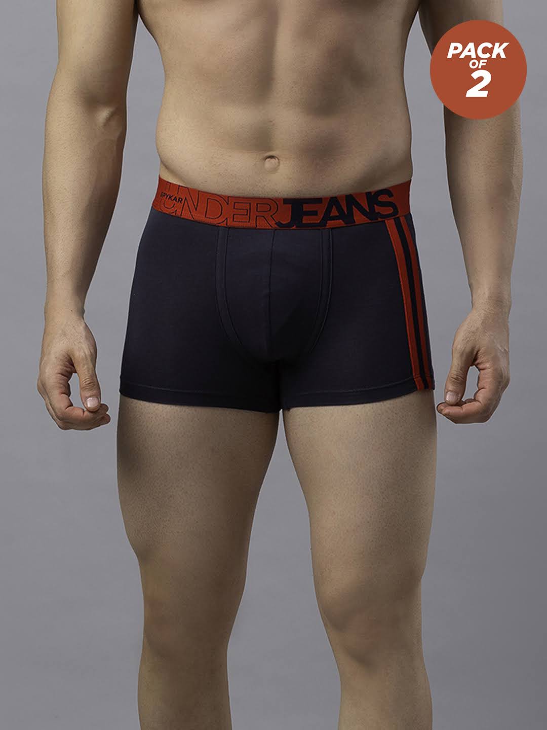 Underjeans Pack Of 2 Cotton Blend Trunks - Image 6