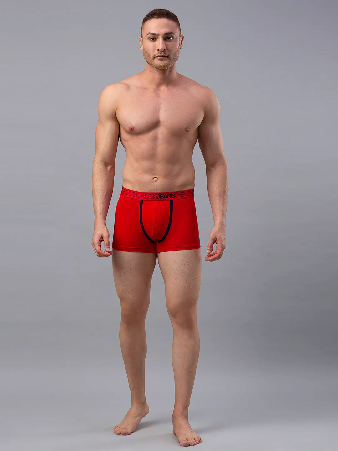 Underjeans Pack Of 2 Cotton Blend Red Trunks - Image 2