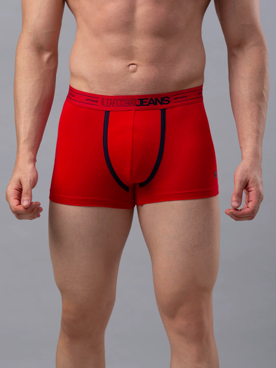 Underjeans Pack Of 2 Cotton Blend Red Trunks - Image 3