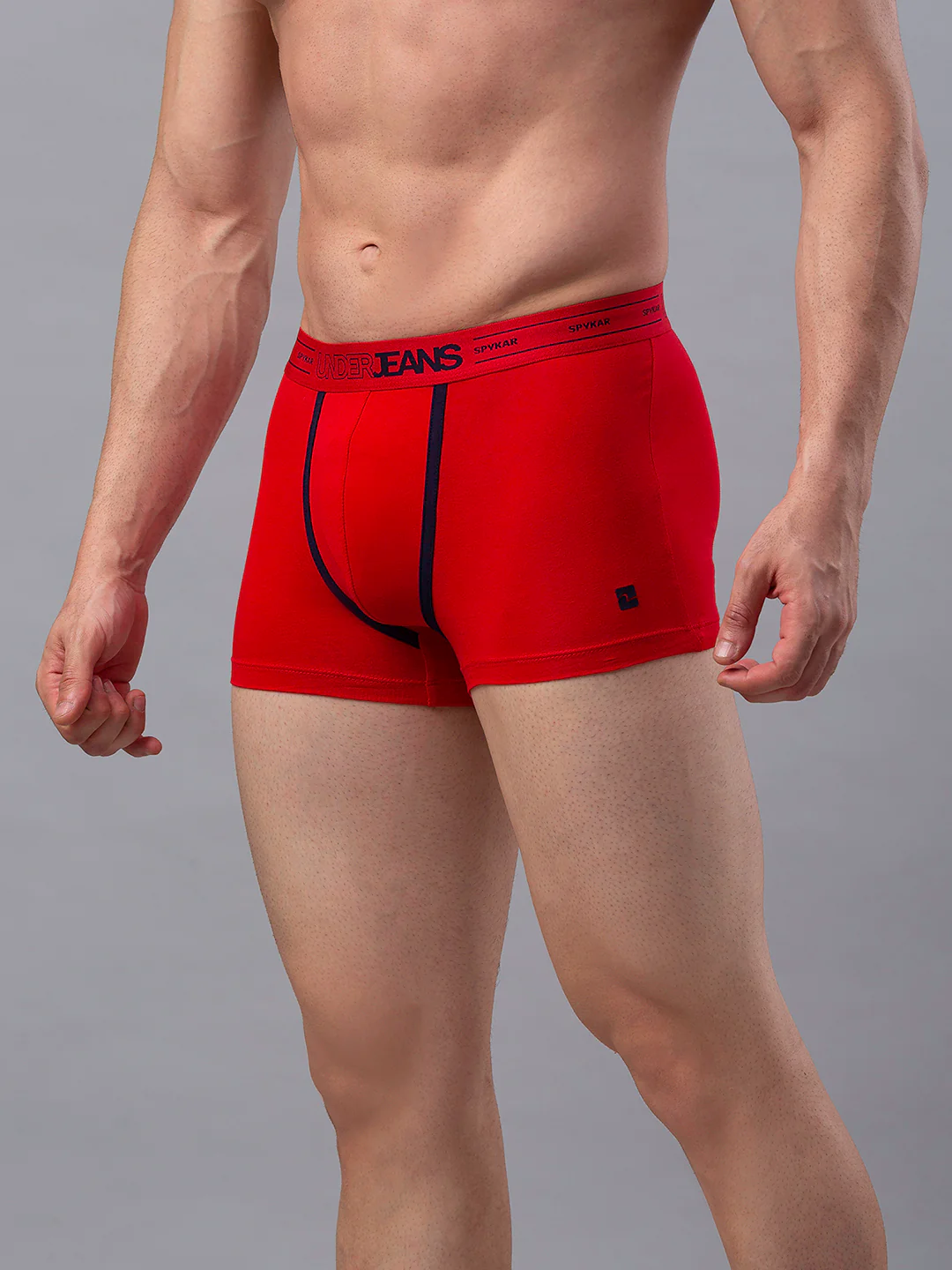 Underjeans Pack Of 2 Cotton Blend Red Trunks - Image 5