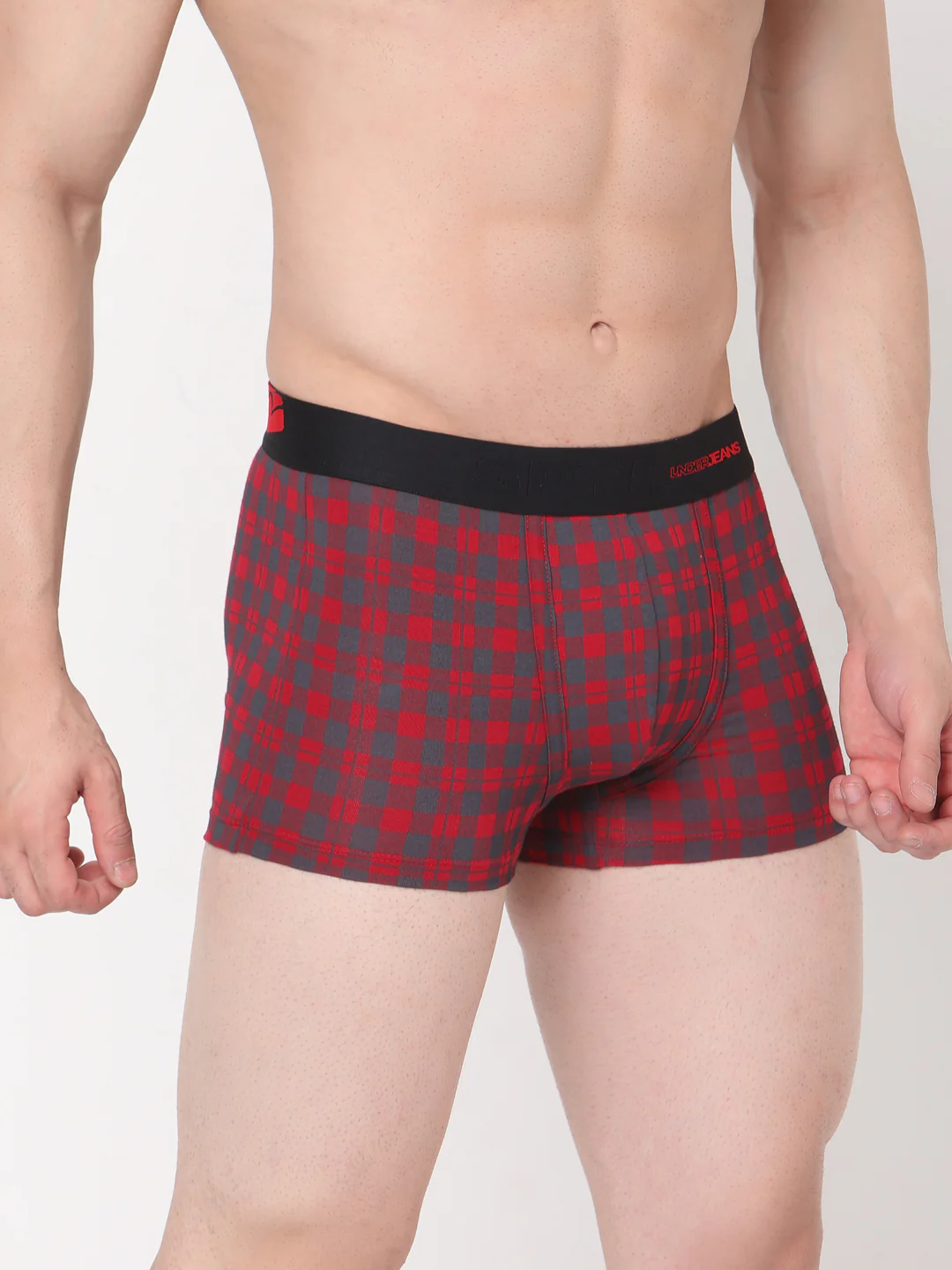 Underjeans Pack Of 2 Cotton Blend Black Trunks - Image 4