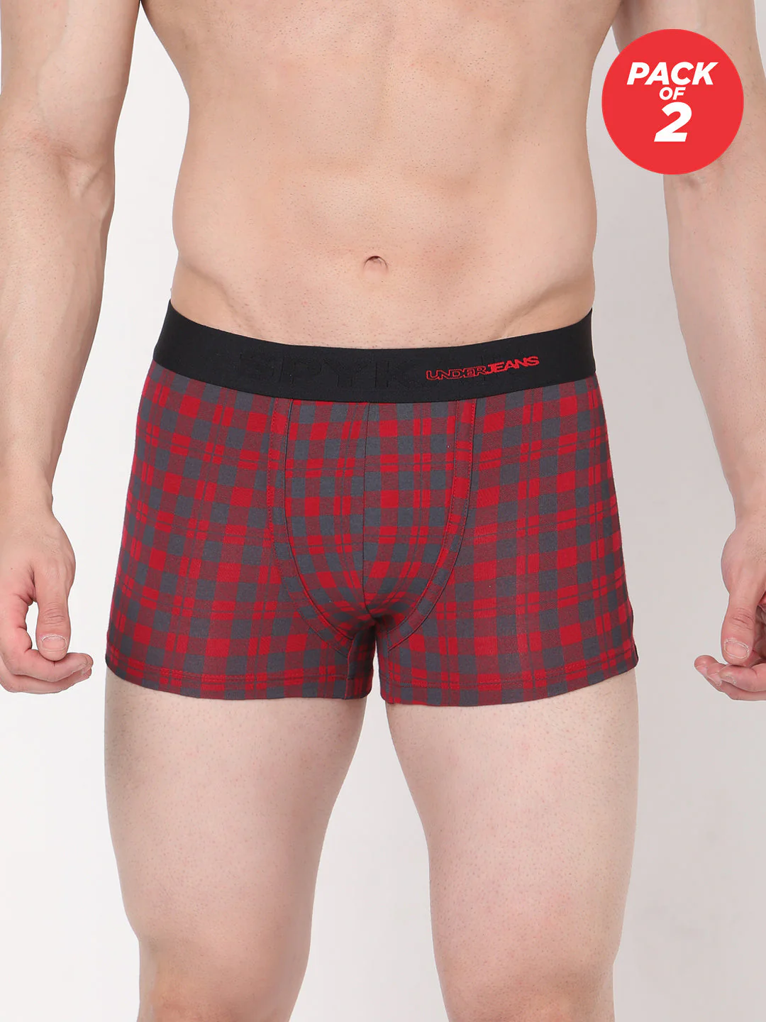 Underjeans Pack Of 2 Cotton Blend Black Trunks - Image 6