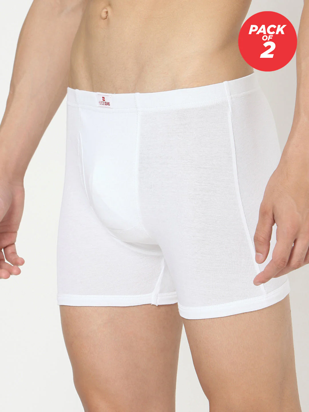 Underjeans Pack Of 2 Cotton Blend White Trunks - Image 6