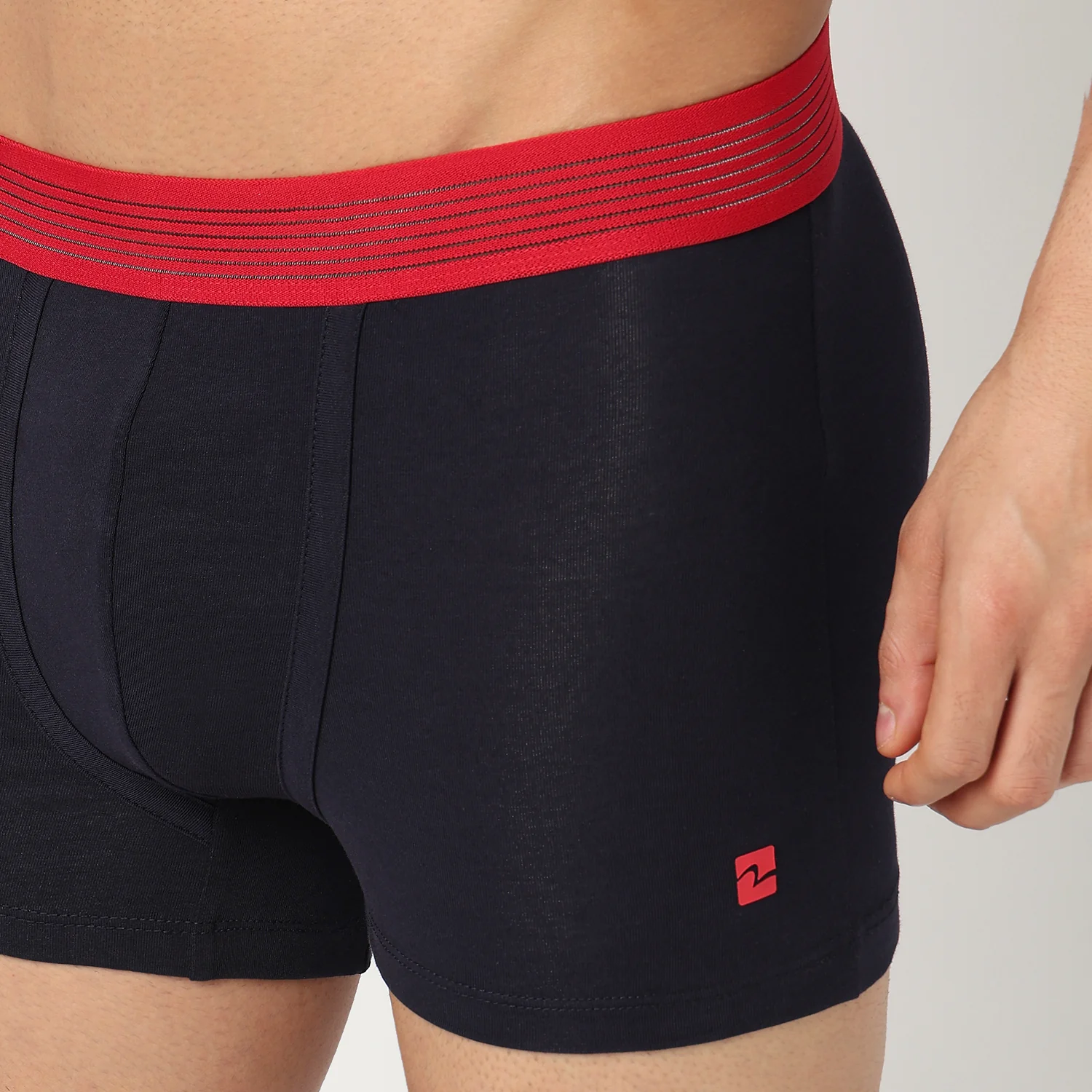 Underjeans Pack Of 2 Cotton Blend Solid Mid-Rise Trunks - Image 6