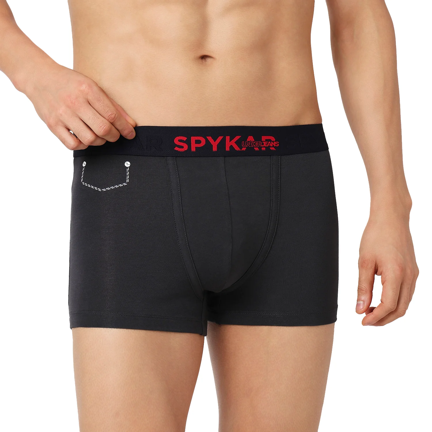 Underjeans Pack Of 2 Cotton Blend Solid Mid-Rise Trunks - Image 4
