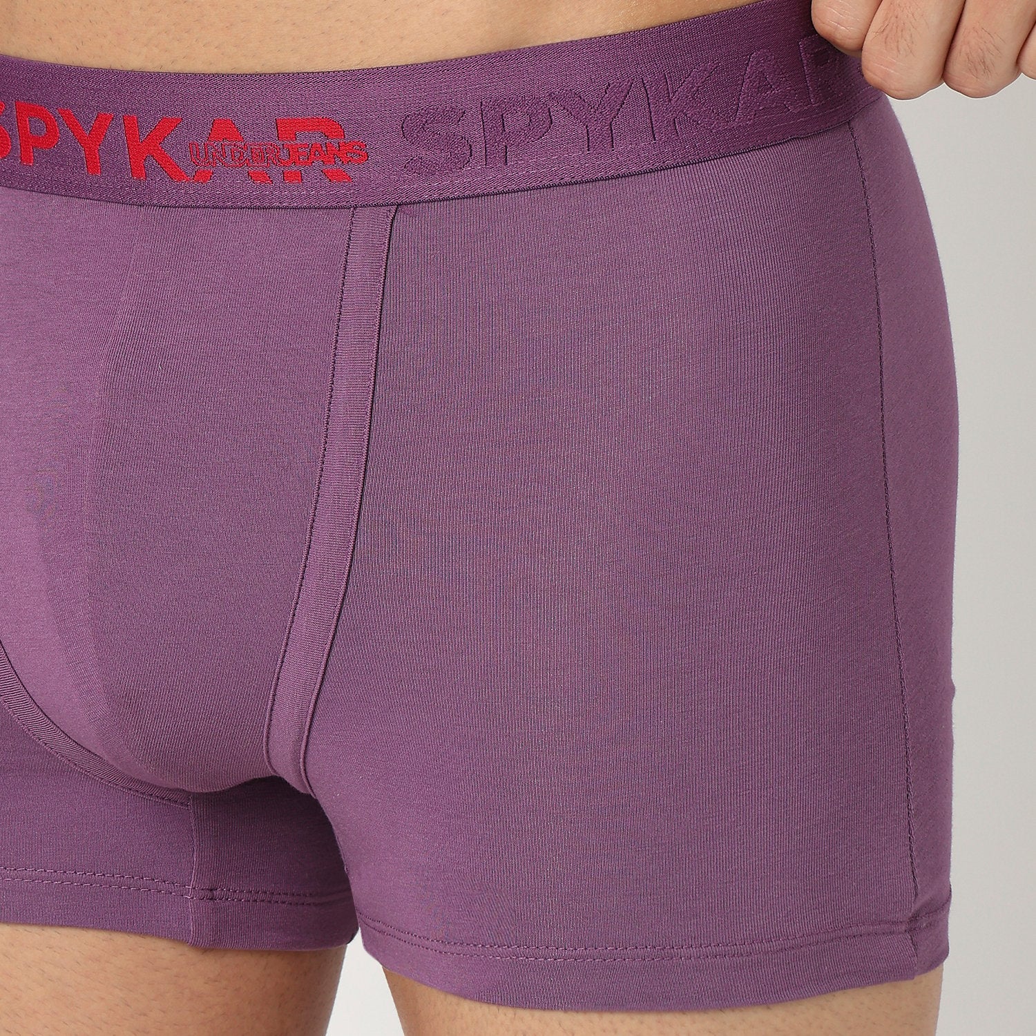 Underjeans Pack Of 2 Cotton Blend Solid Mid-Rise Trunks - Image 6