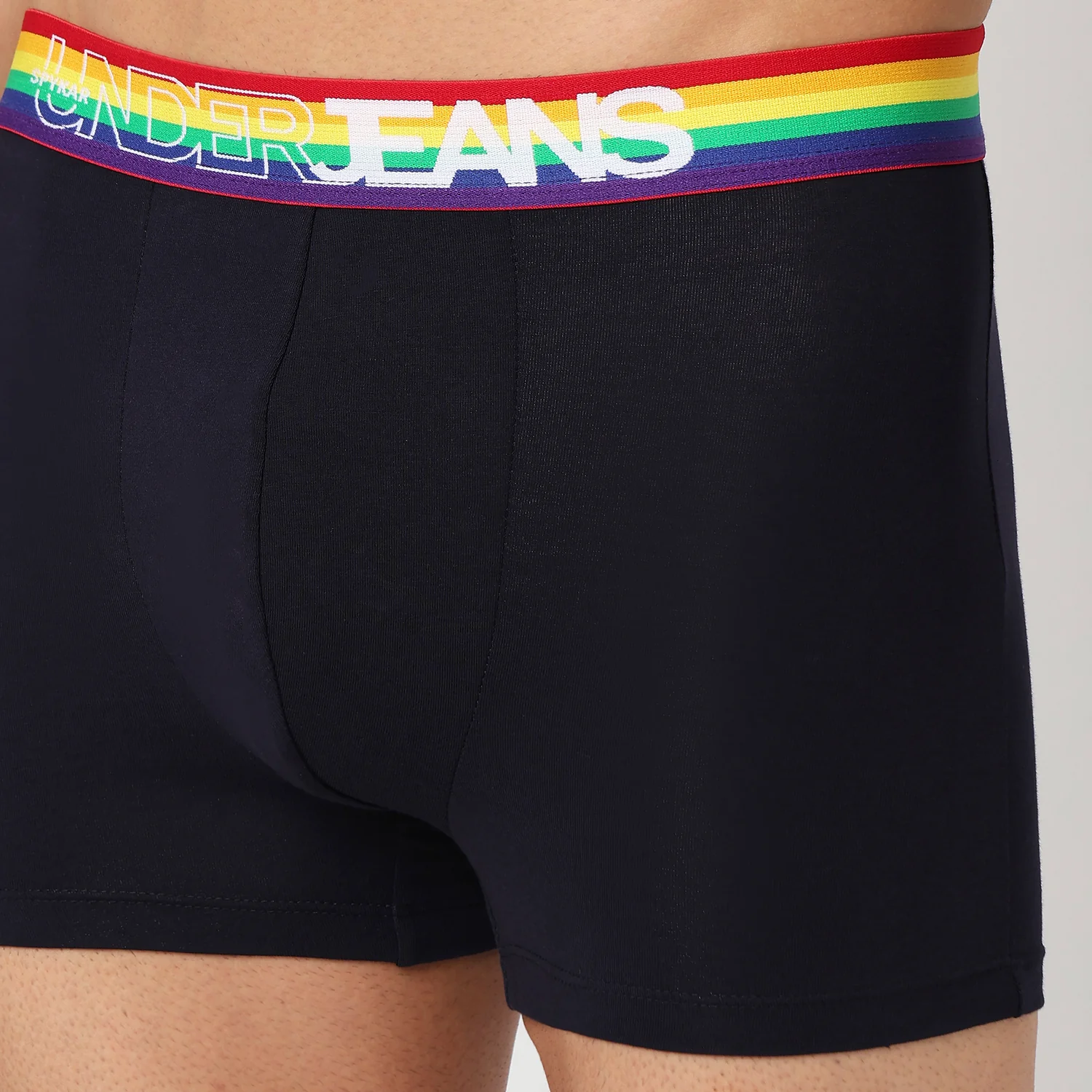 Underjeans Pack Of 2 Cotton Blend Solid Mid-Rise Trunks - Image 6