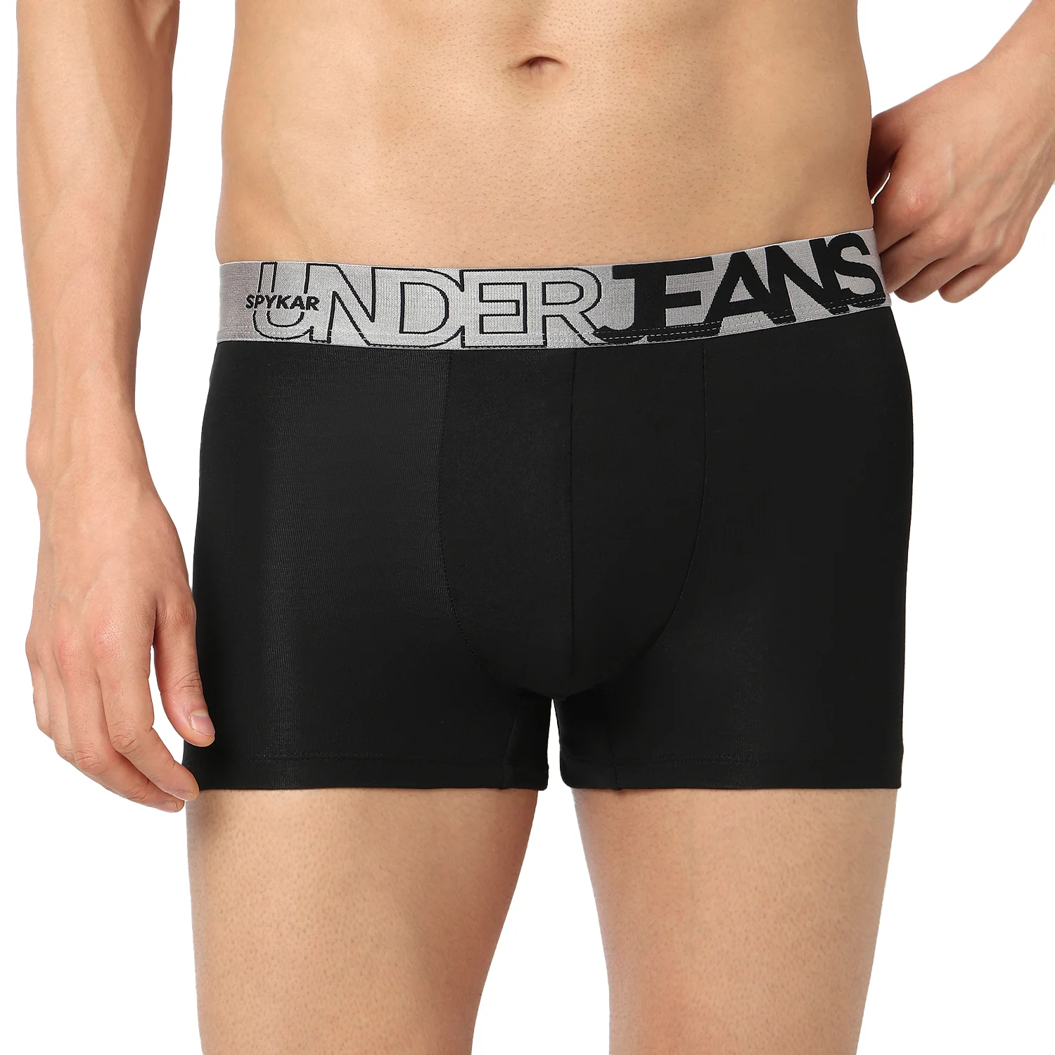 Underjeans Pack Of 2 Cotton Blend Solid Mid-Rise Trunks - Image 3