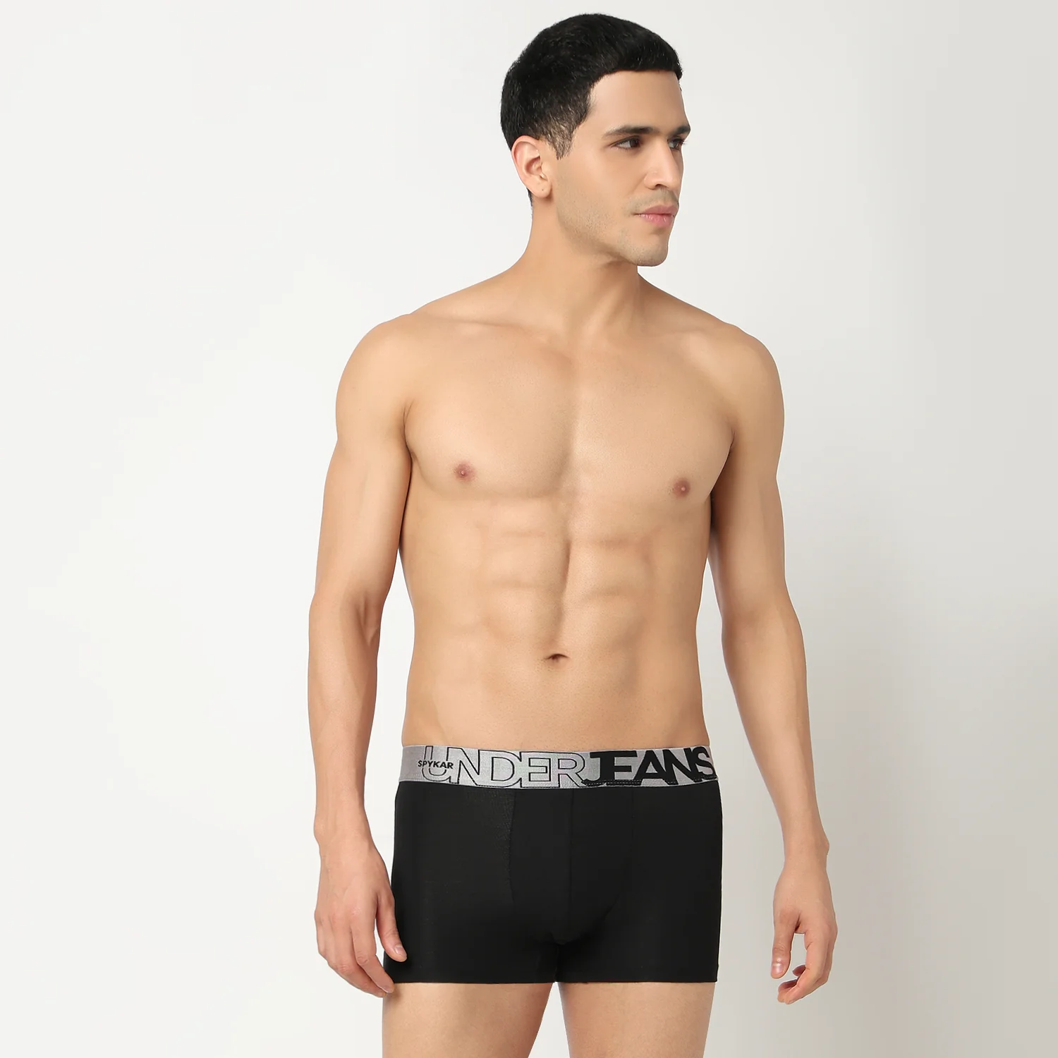 Underjeans Pack Of 2 Cotton Blend Solid Mid-Rise Trunks - Image 5