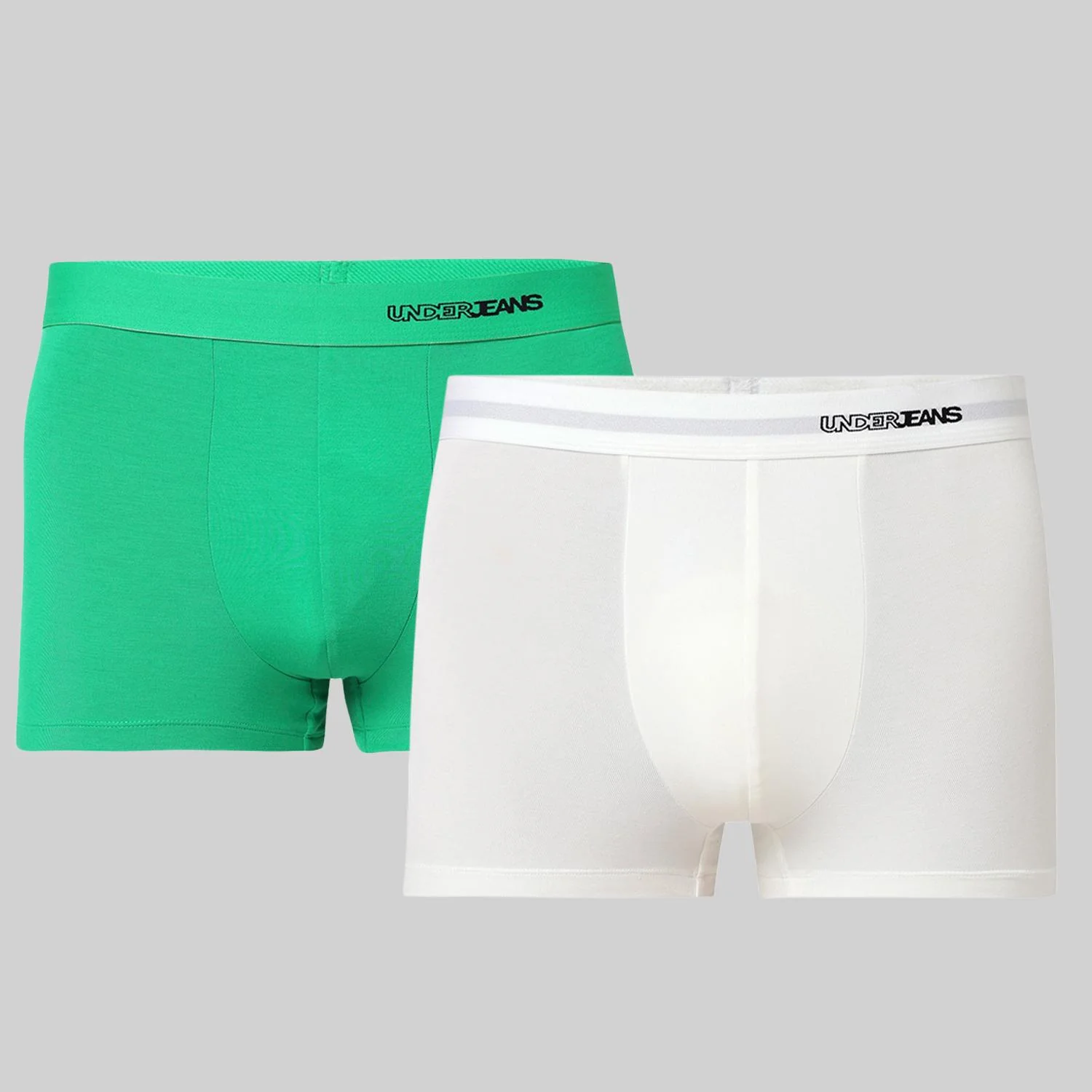 Underjeans Pack Of 2 Modal Blend Solid Mid-Rise Trunks