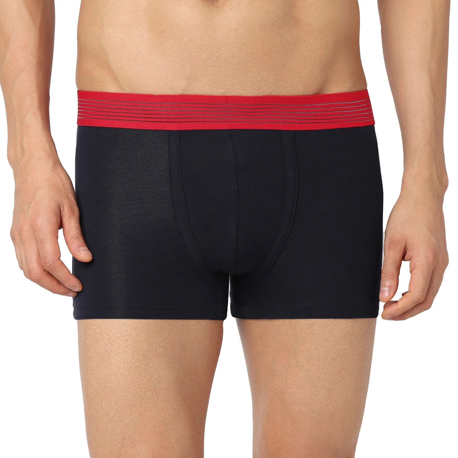Underjeans Pack Of 3 Cotton Blend Solid Mid-Rise Trunks - Image 4