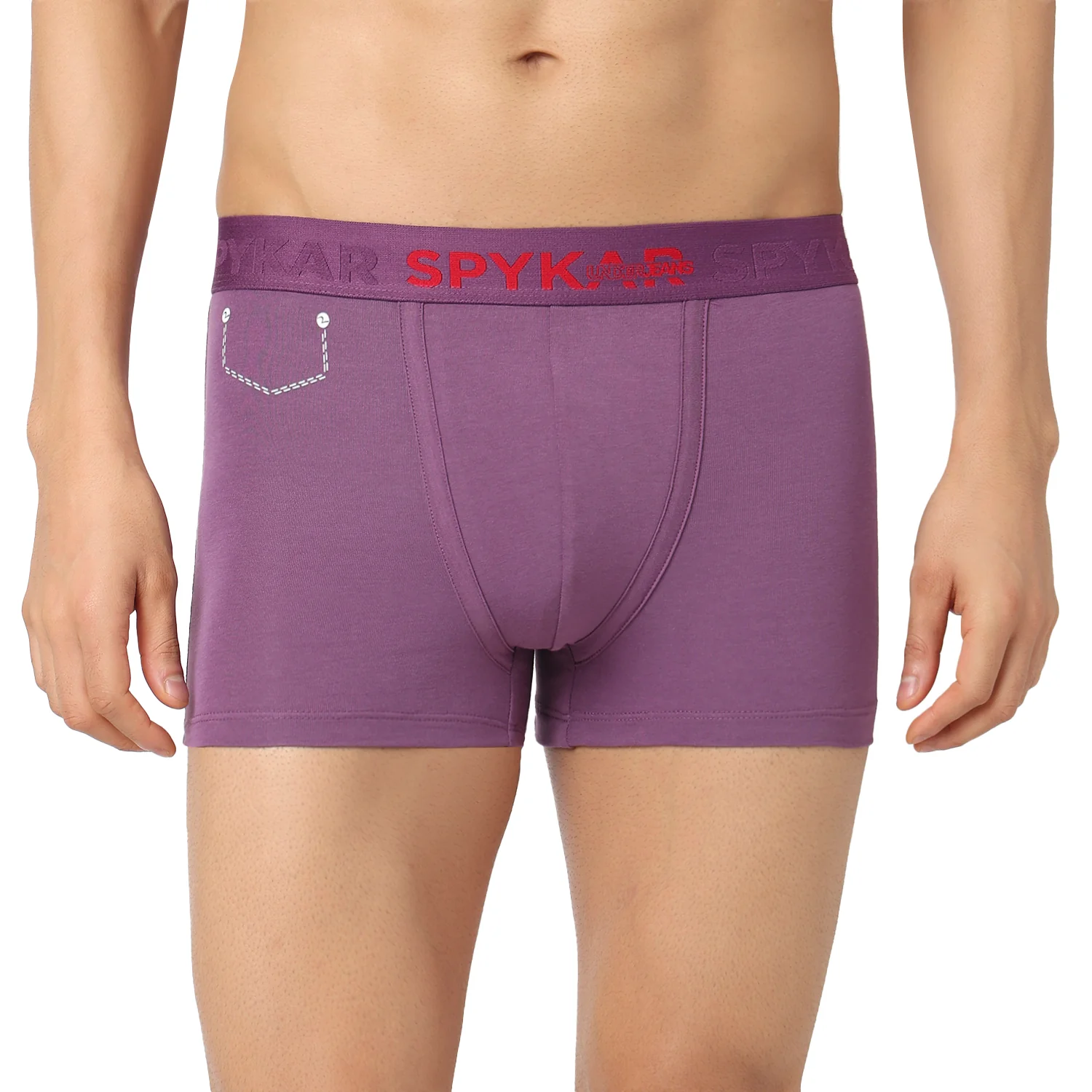 Underjeans Pack Of 3 Cotton Blend Solid Mid-Rise Trunks - Image 3