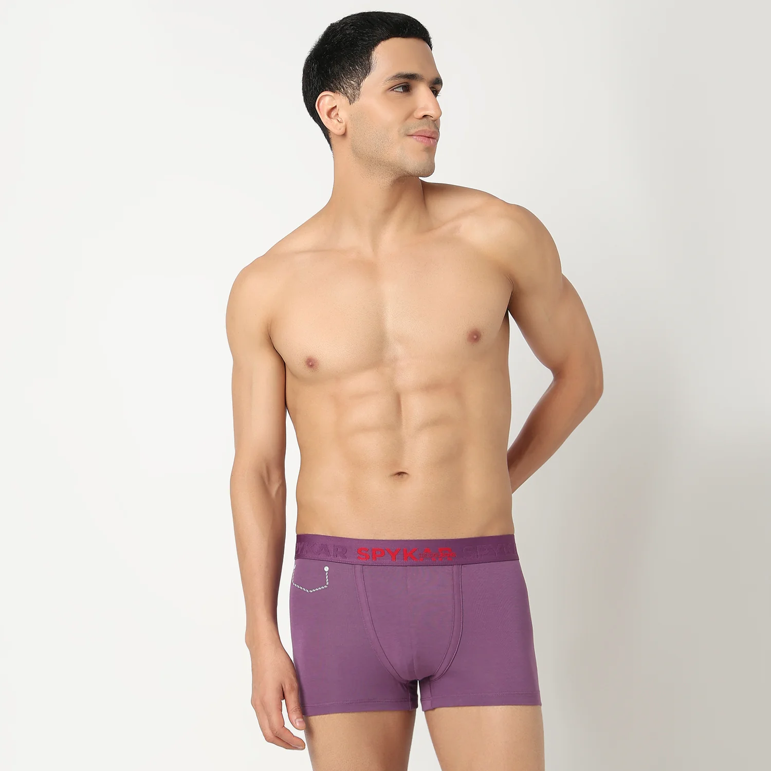 Underjeans Pack Of 3 Cotton Blend Solid Mid-Rise Trunks - Image 6