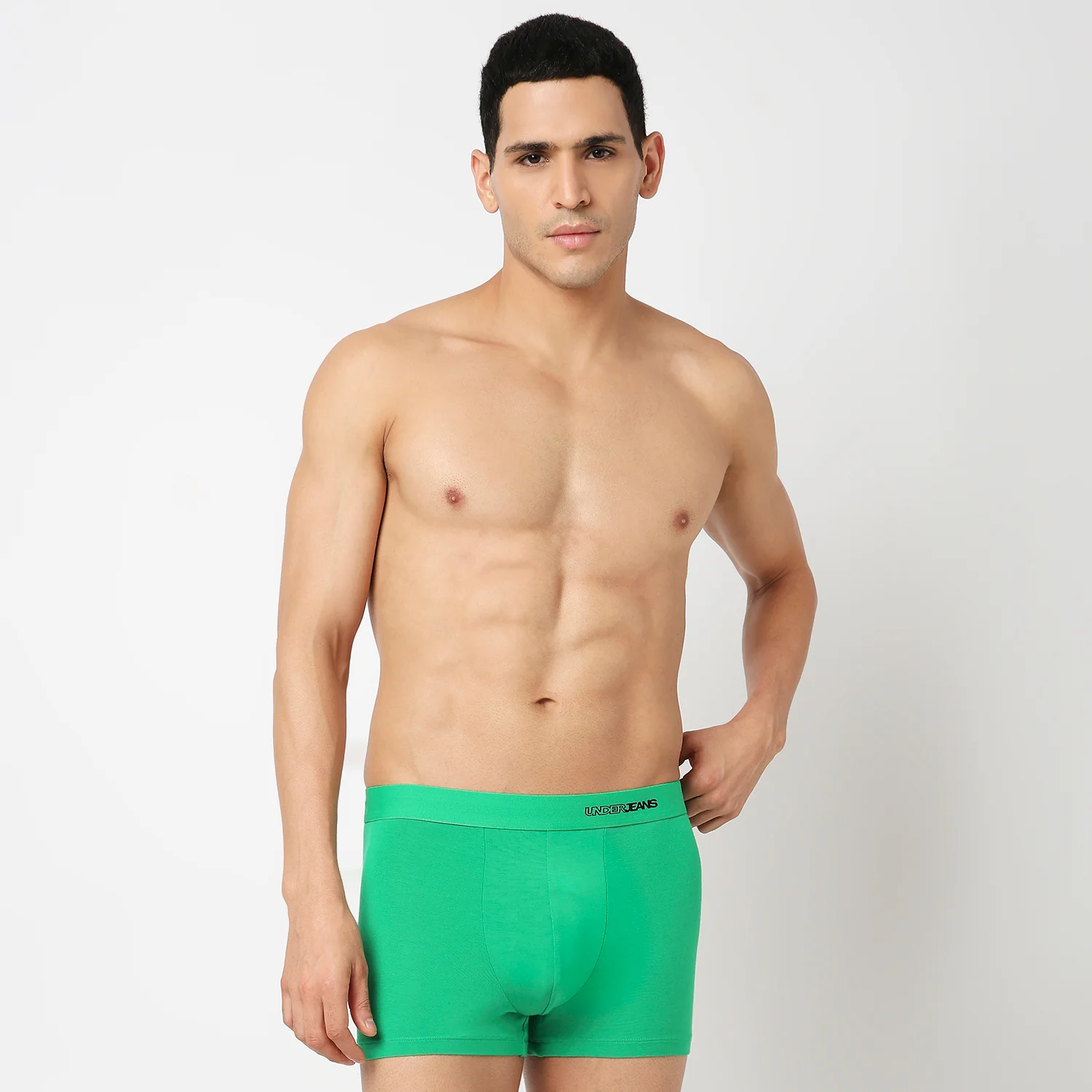 Underjeans Pack Of 3 Modal Blend Solid Mid-Rise Trunks - Image 6