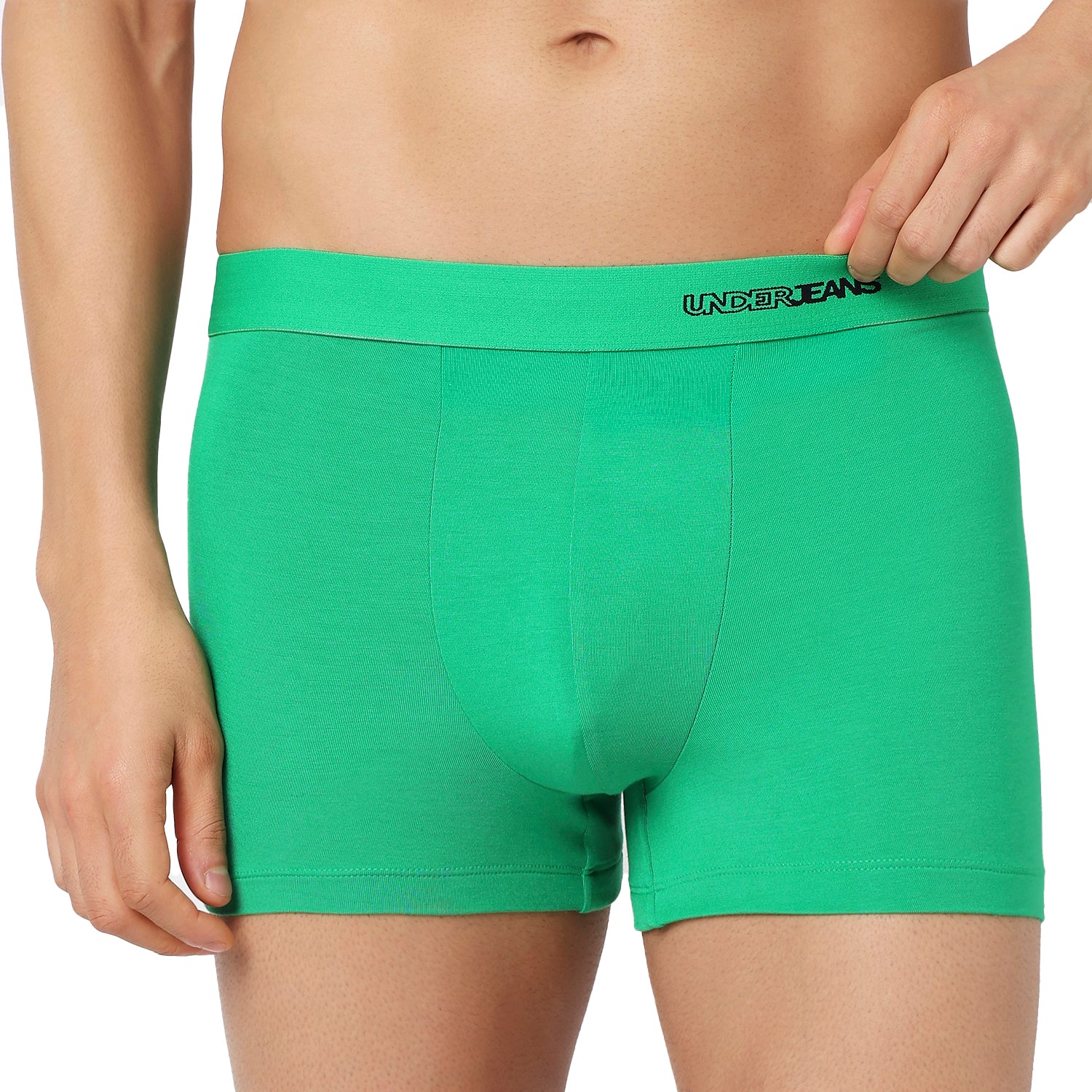 Underjeans Pack Of 3 Modal Blend Solid Mid-Rise Trunks - Image 3