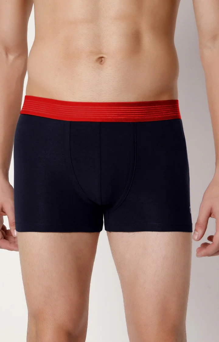Underjeans Navy Cotton Blend Trunk - Image 2