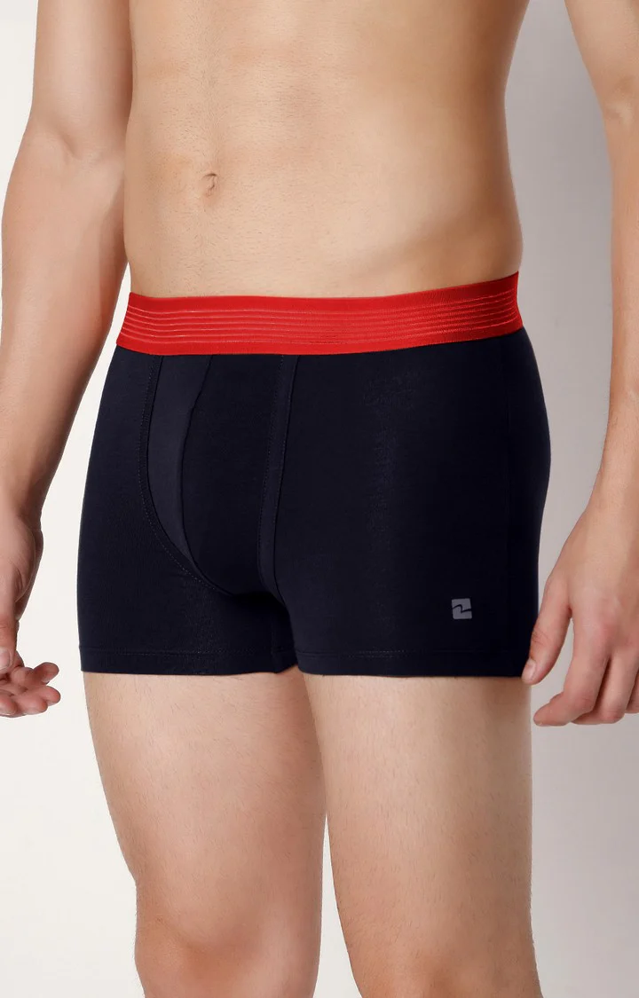 Underjeans Navy Cotton Blend Trunk - Image 3