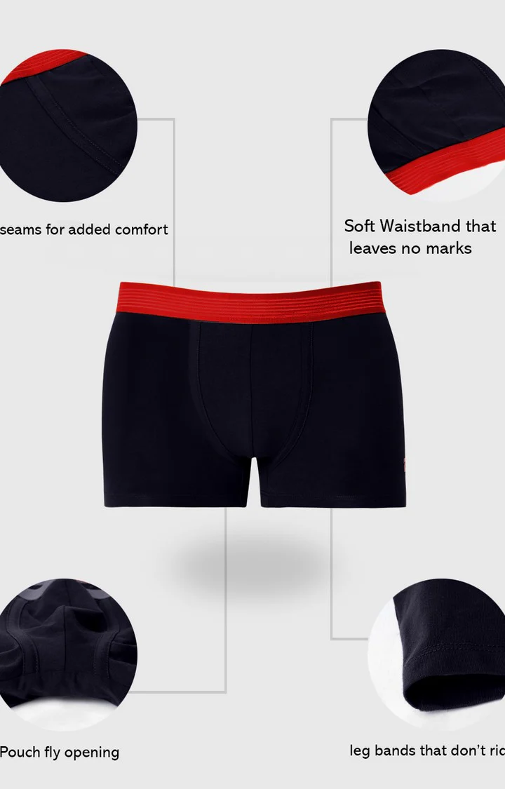 Underjeans Navy Cotton Blend Trunk - Image 8