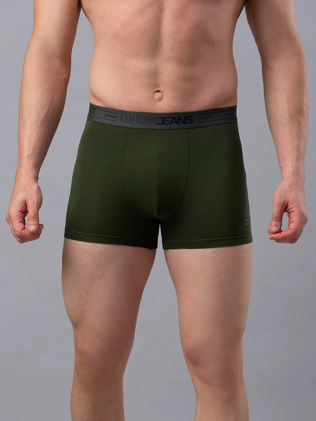 Underjeans Olive Cotton Blend Trunk - Image 2
