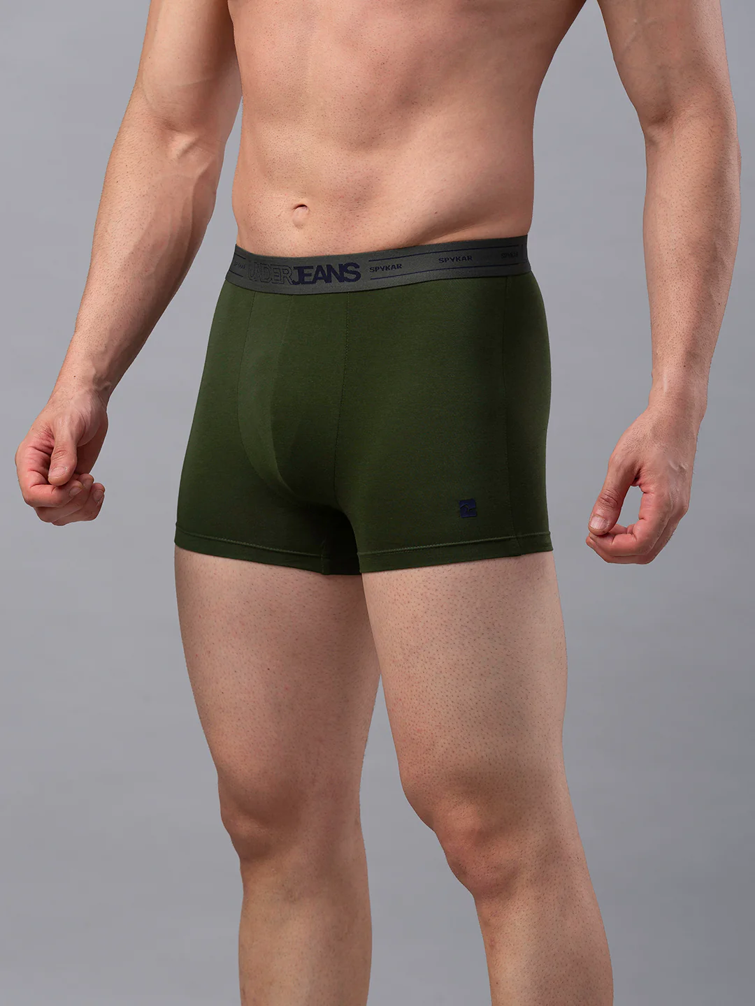 Underjeans Olive Cotton Blend Trunk - Image 4