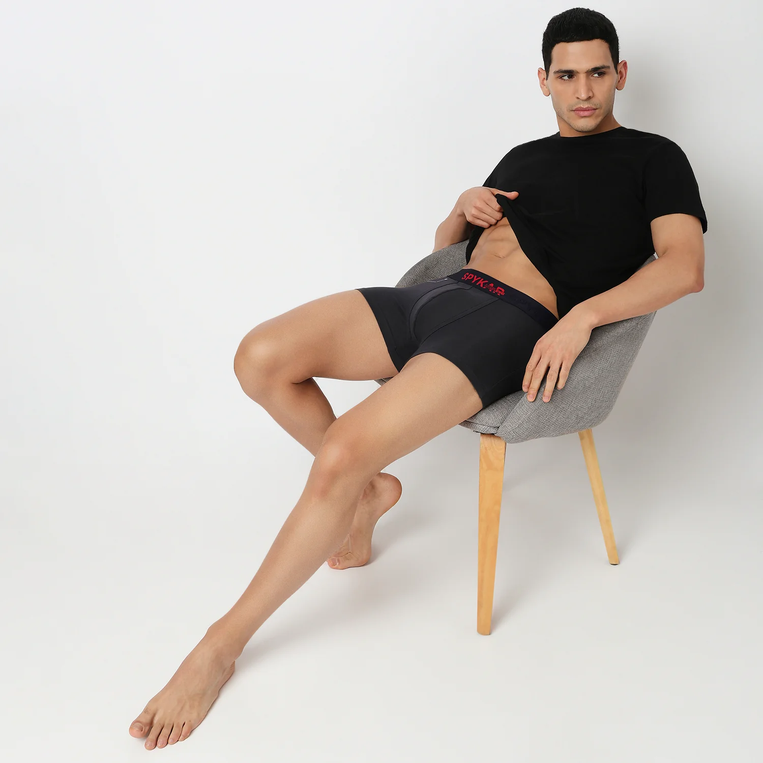 Underjeans Grey Cotton Blend Trunk - Image 5