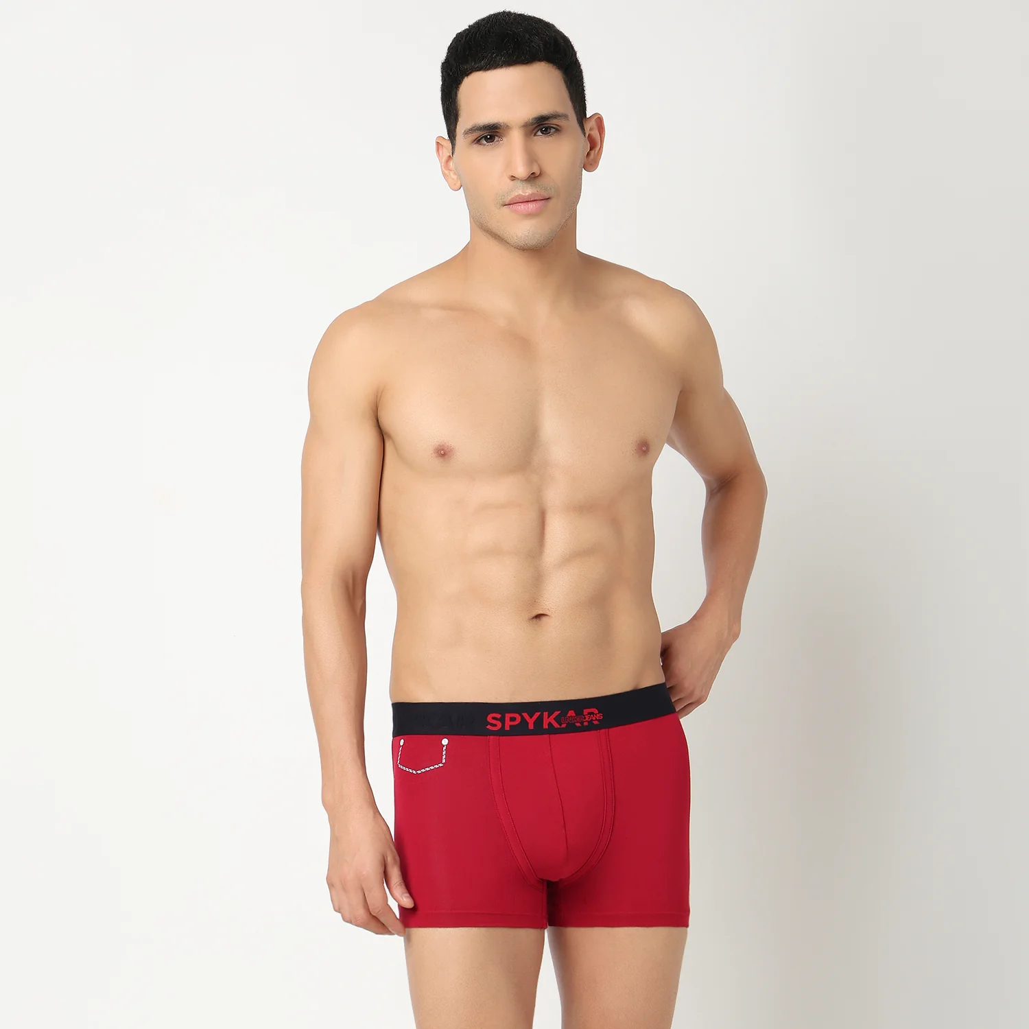 Underjeans Maroon Cotton Blend Trunk