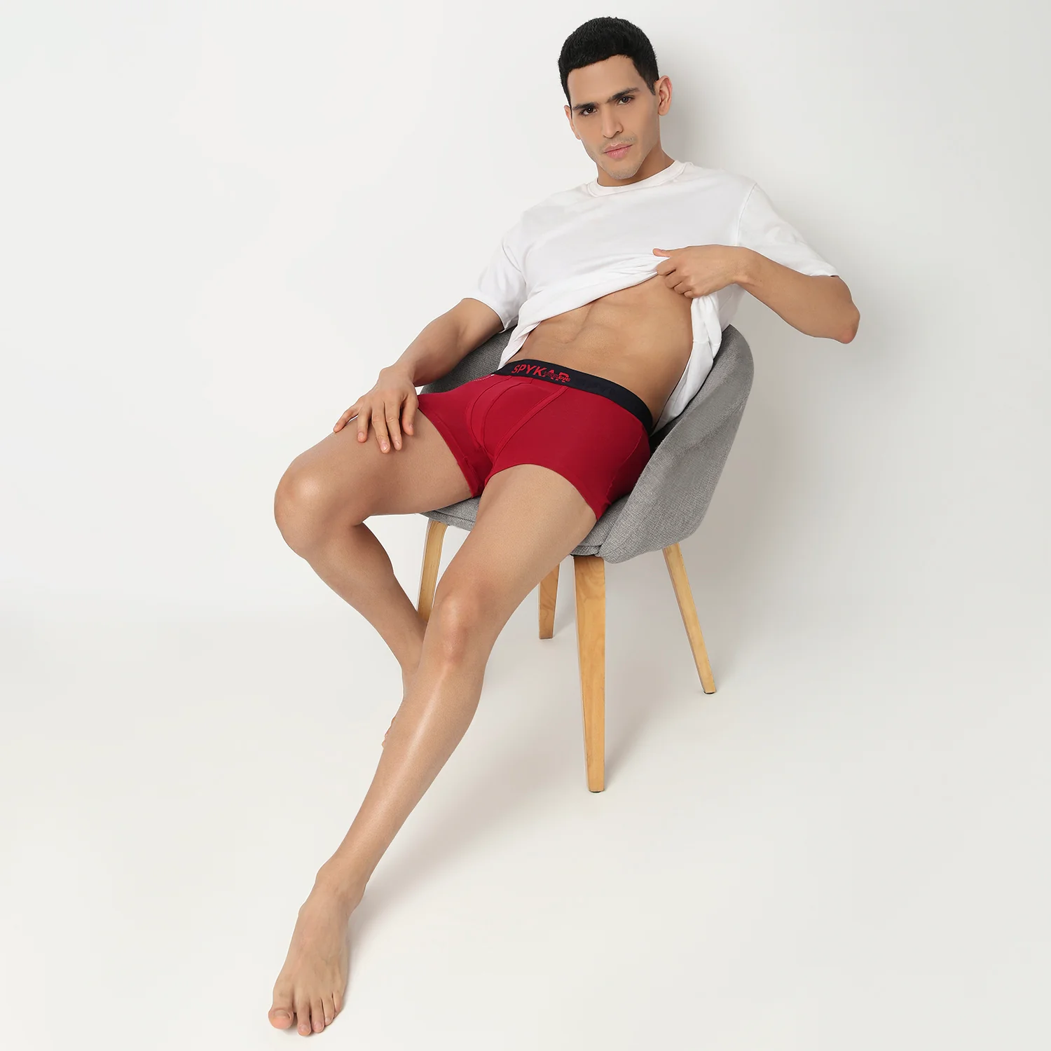 Underjeans Maroon Cotton Blend Trunk - Image 6