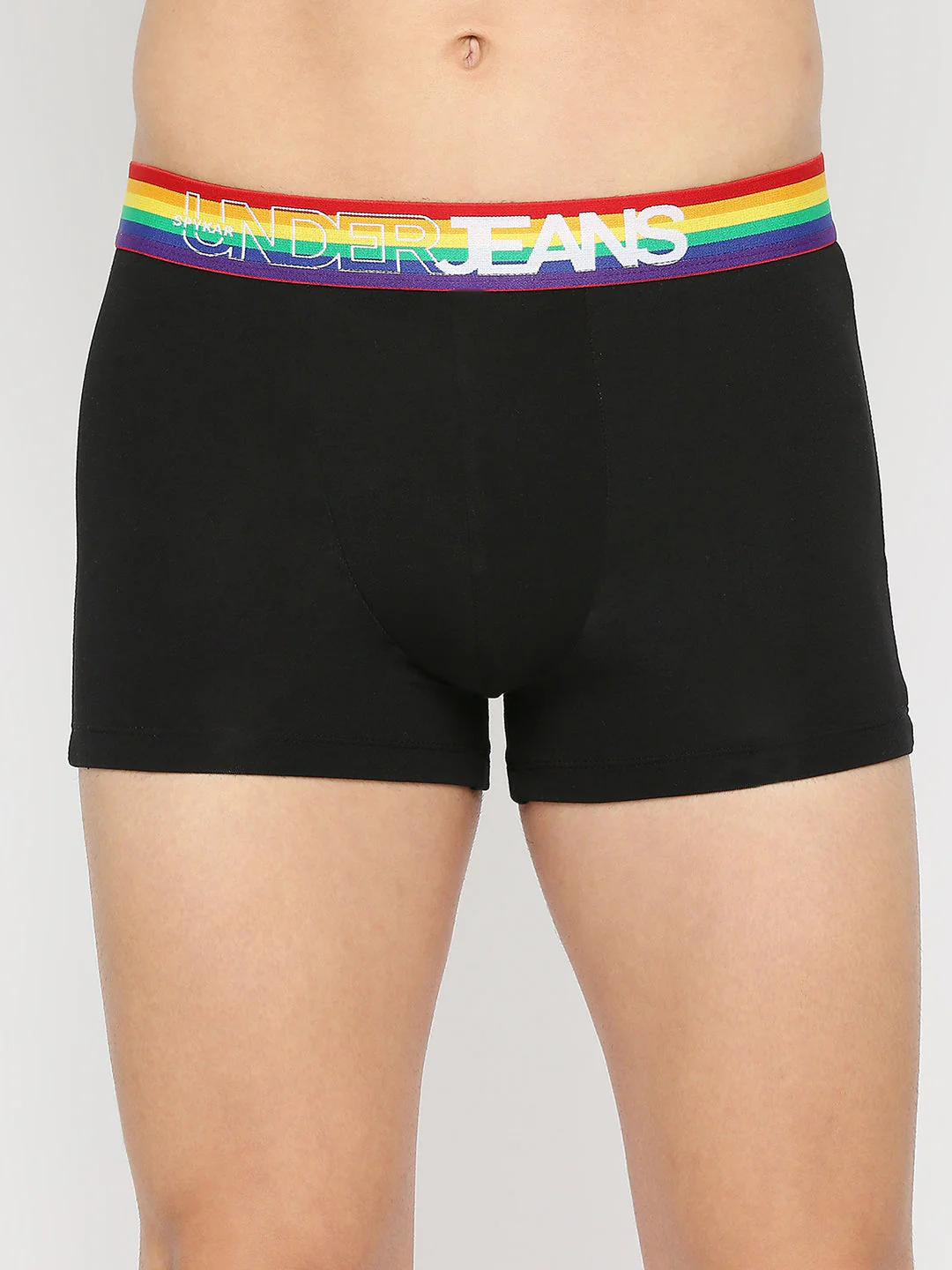 Underjeans Black Cotton Blend Trunk Underjeans - Image 7