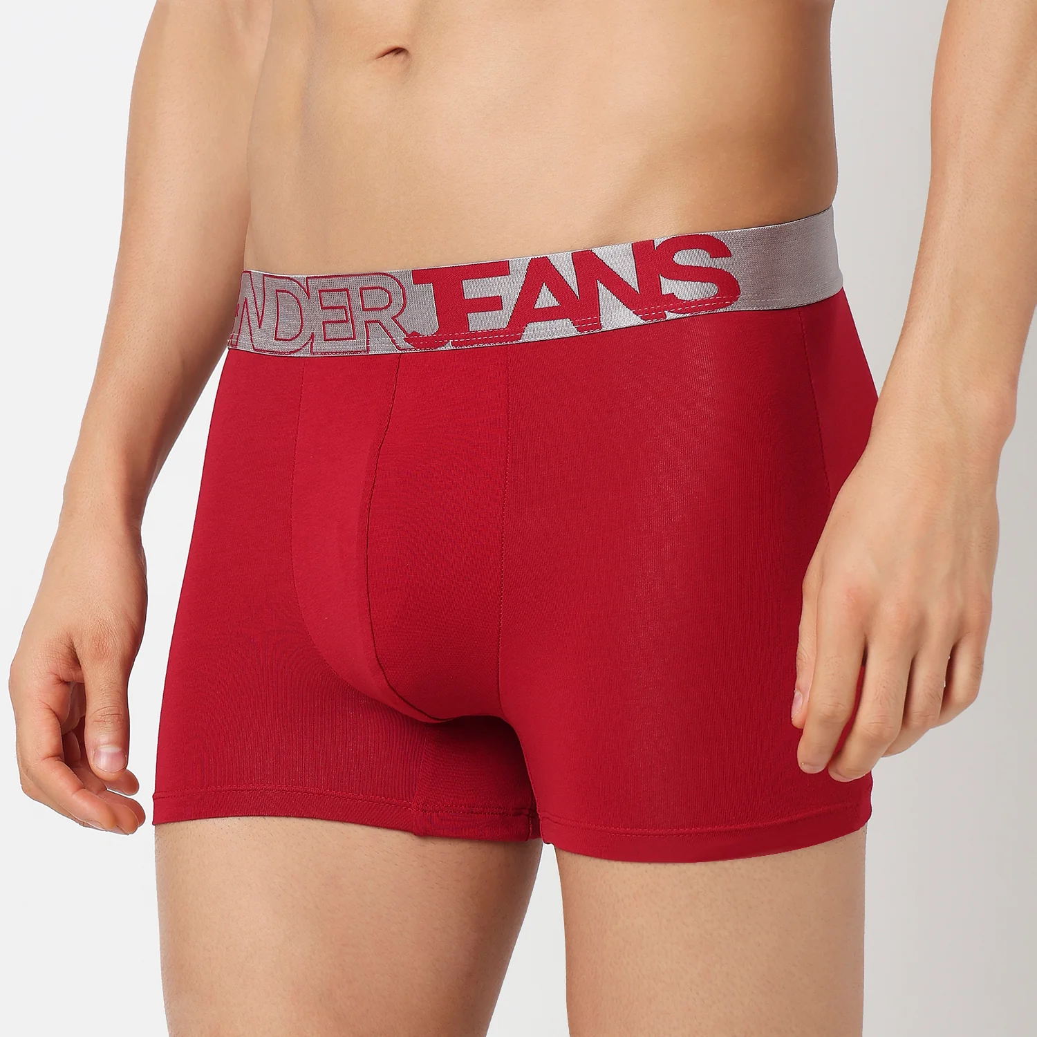 Underjeans Red Cotton Blend Trunk - Image 3
