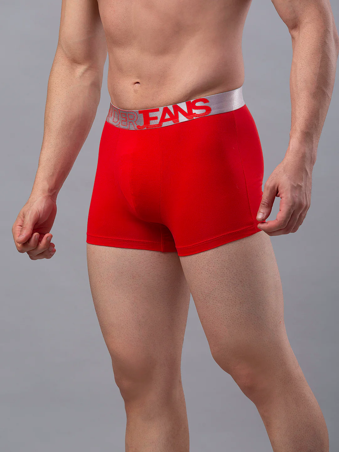 Underjeans Red Cotton Blend Trunk - Image 4