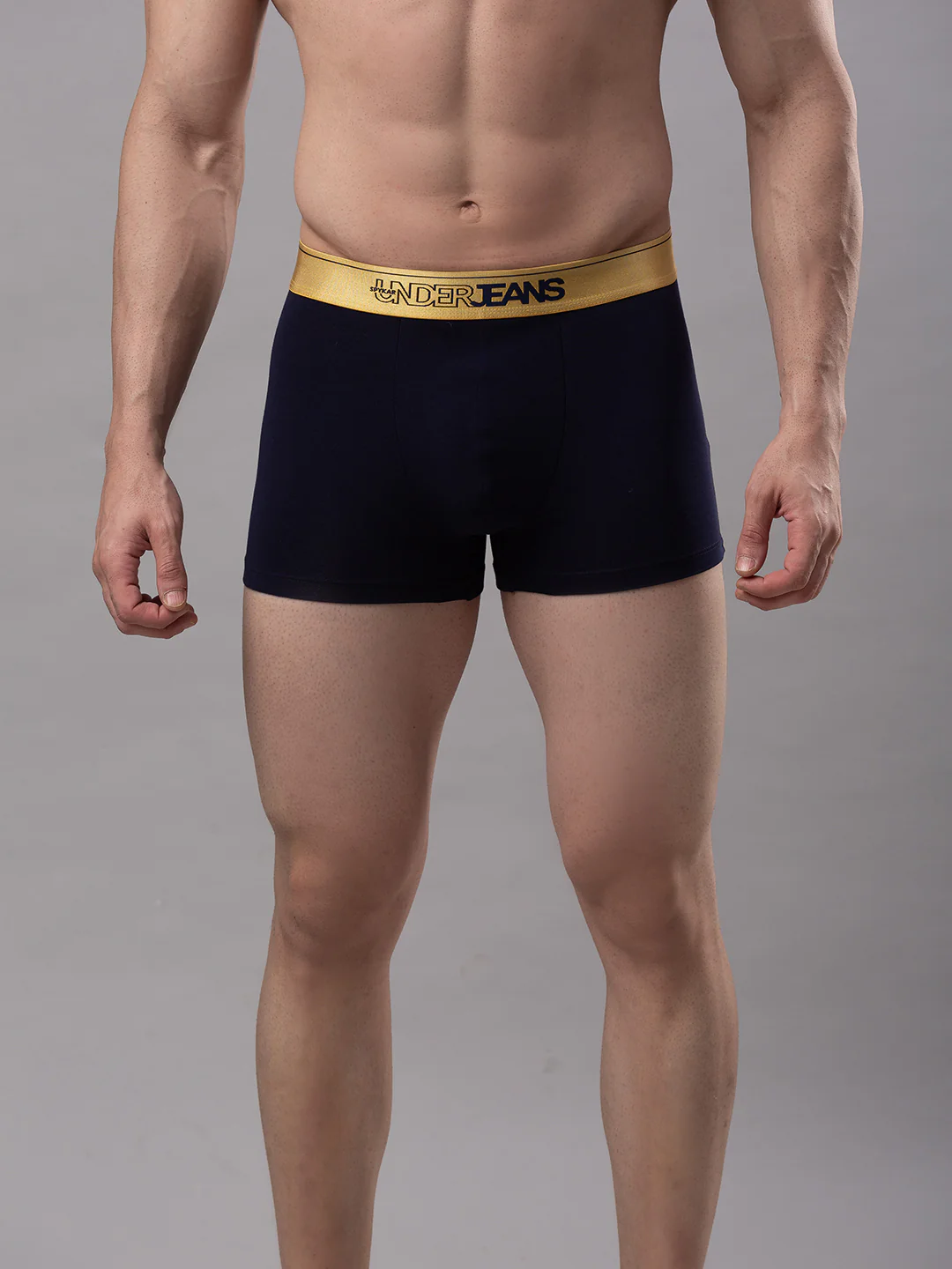 Underjeans Navy Cotton Blend Trunk - Image 2