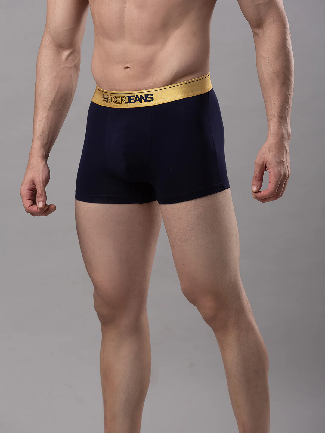 Underjeans Navy Cotton Blend Trunk - Image 4