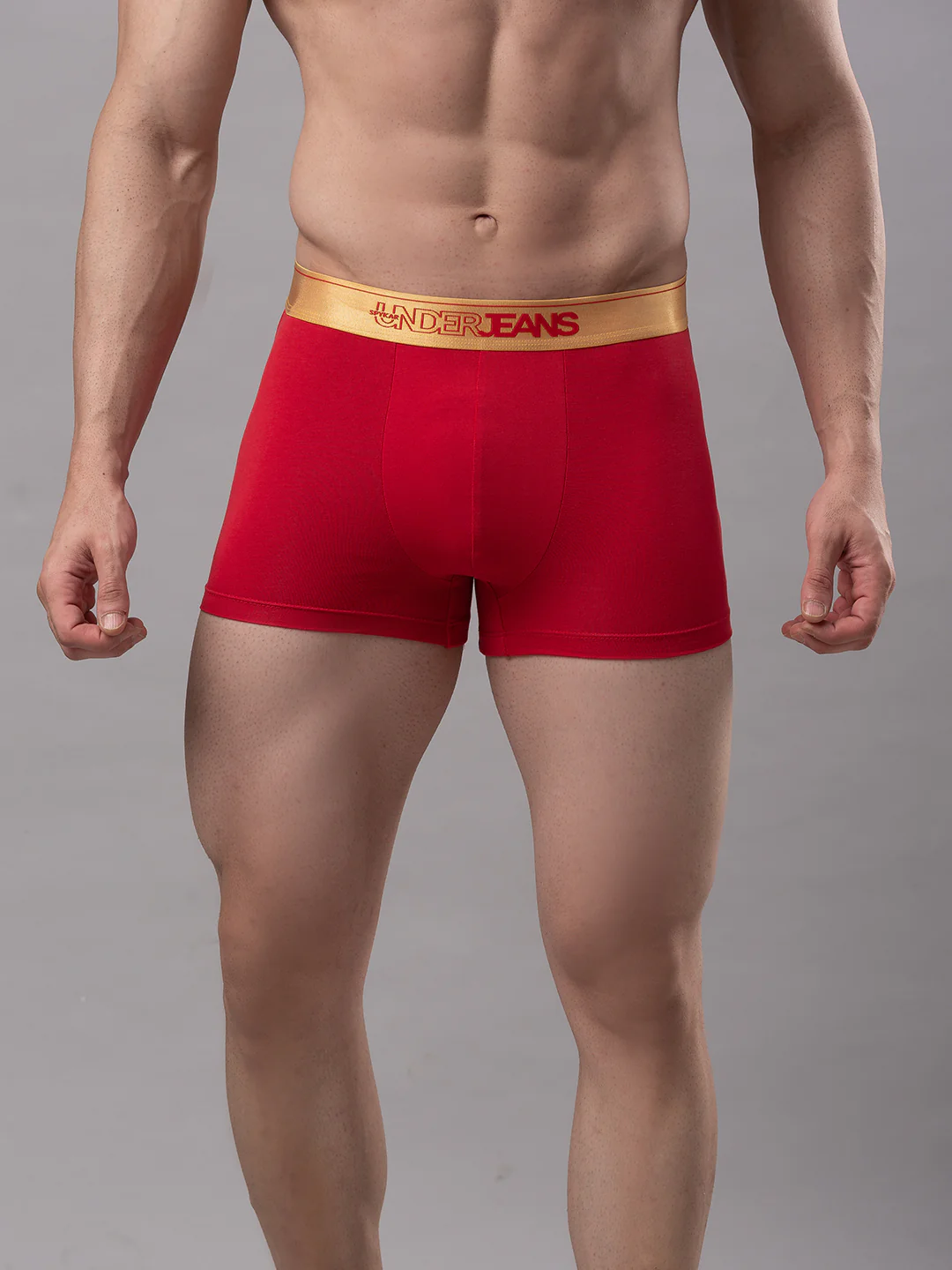 Underjeans Red Cotton Blend Trunk - Image 2