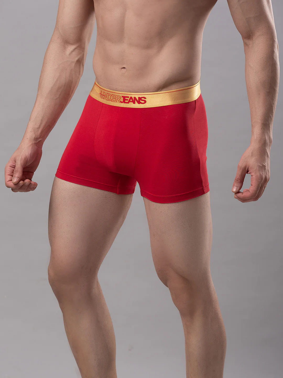 Underjeans Red Cotton Blend Trunk - Image 4