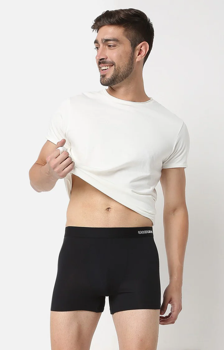 Underjeans Black Micromodal Trunk